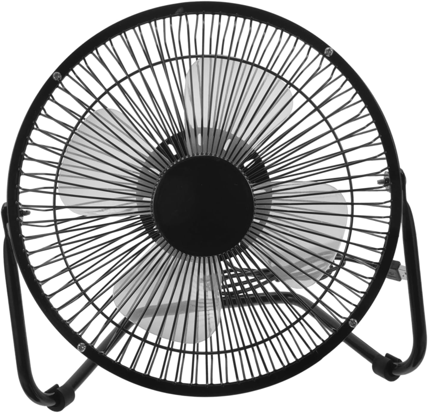 Homoyoyo 360° Rotating Mini Fan Desk Cool Lightweight Metal Retro Fan for Laptop Pc Home Office Instant Cooling