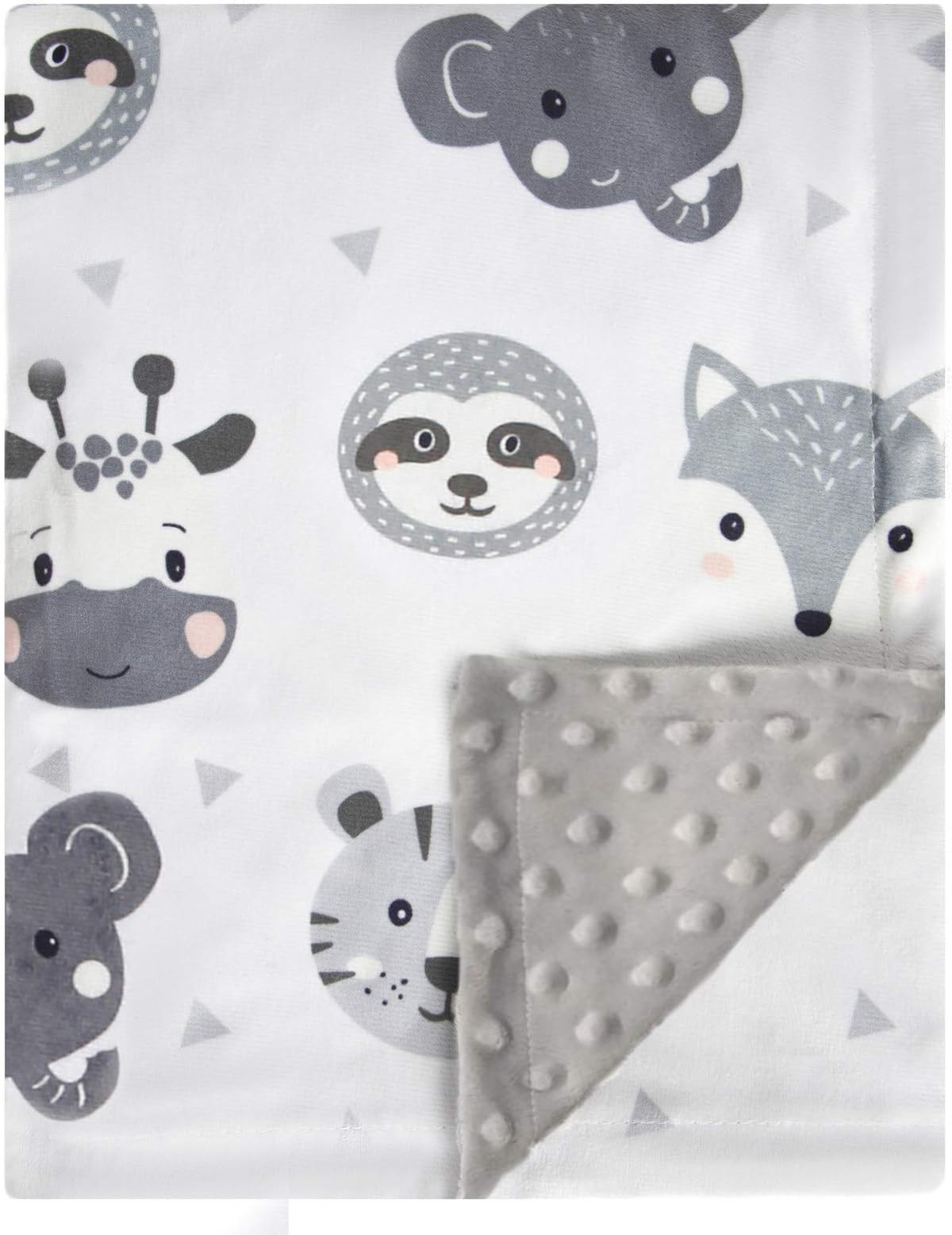 BORITAR Baby Blanket Super Soft Plush with Double Layer Dotted Backing, Lovely Brown Animals Printed Unisex Design Received Blanket, 30x40 Inch