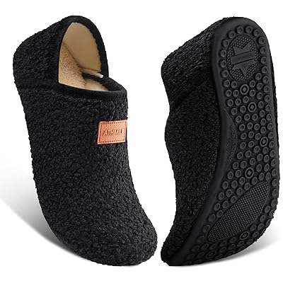ATHMILE House Slippers for Women Men Indoor Barefoot Slippers Socks Furry Slip on House Shoes Cozy Comfy for Home Bedroom Travel Yoga