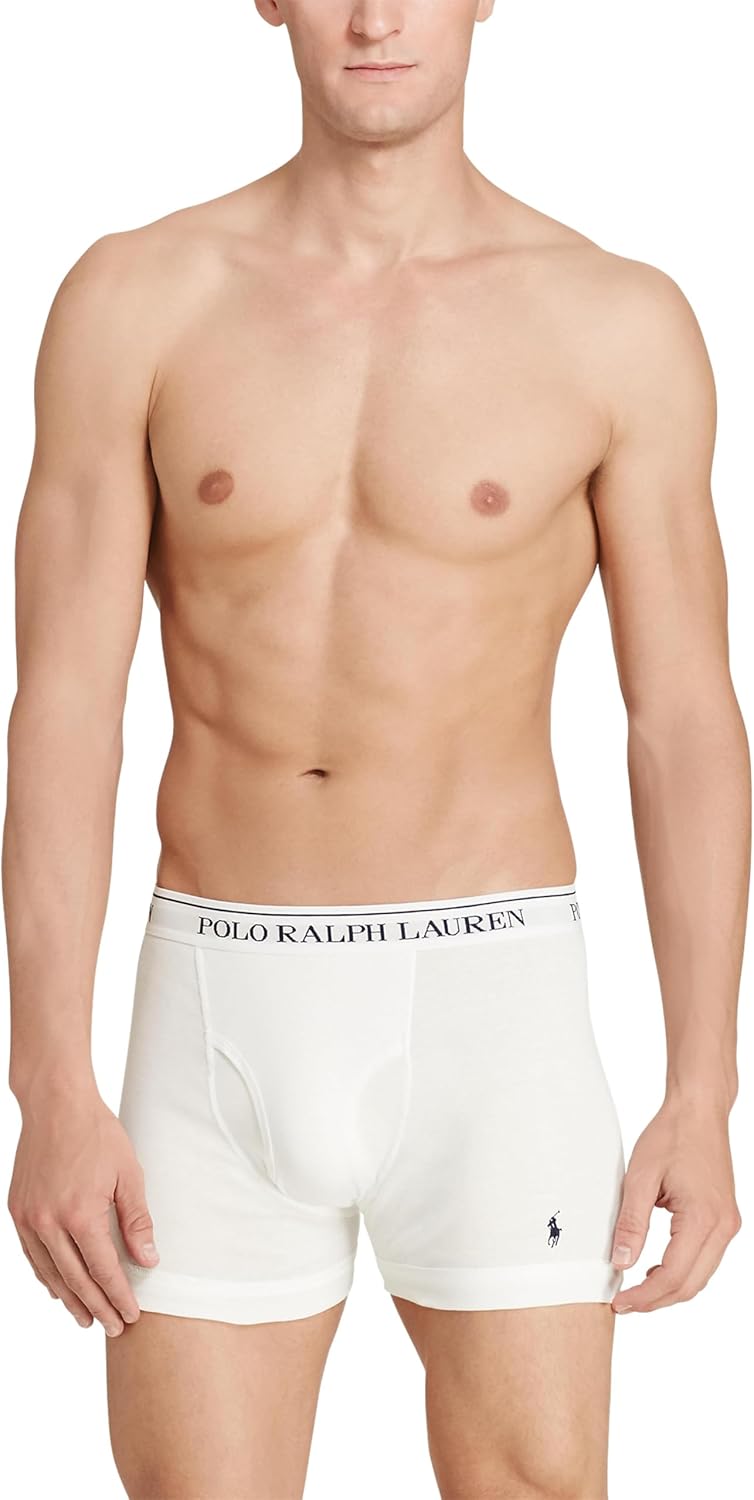 POLO RALPH LAUREN Men's Classic Fit Cotton Boxer Briefs, Trunks & Long Leg Available, 3-Pack - Image 5