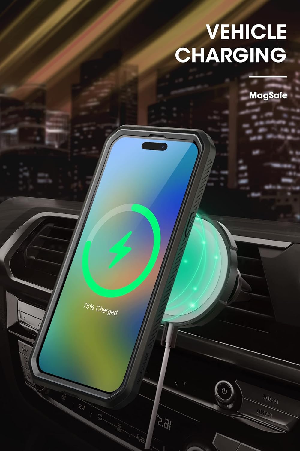 SUPCASE for iPhone 14 Pro Max Case with Stand (Unicorn Beetle Pro Mag), [Compatible with MagSafe] [Built-in Screen Protector & Belt-Clip] Magnetic Protective Phone Case for iPhone 14 Pro Max, Black