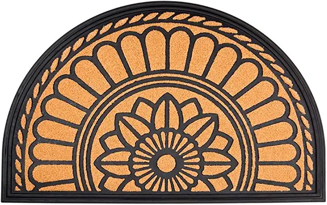 Bedrukte Deurmat - NyxSeat Half Maan Gele Welkom Mat 60x90cm