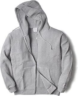 [JEMORGAN] [ジェーイーモーガン] ジップアップパーカー ワッフル サーマル メンズ （ Wジップアップアップ・ビックワッフル・厚手・フーディー フード・春 秋冬 ）