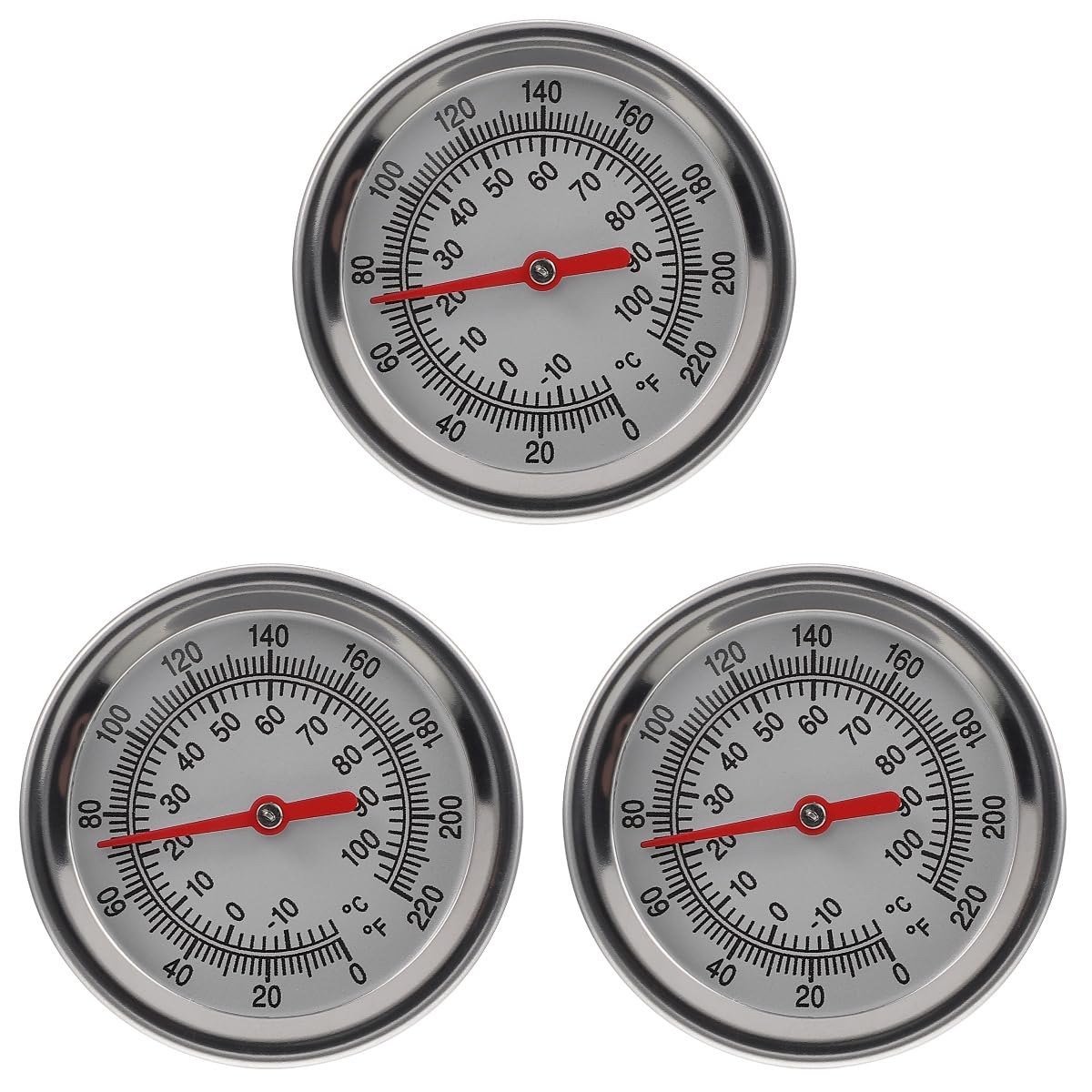 Toyvian 3 Piezas Termómetro de Suelo Inoxidable con Detector de Temperatura para Jardinería y Compostaje Sin Batería Herramienta Precisa para Medición de Temperatura del Suelo