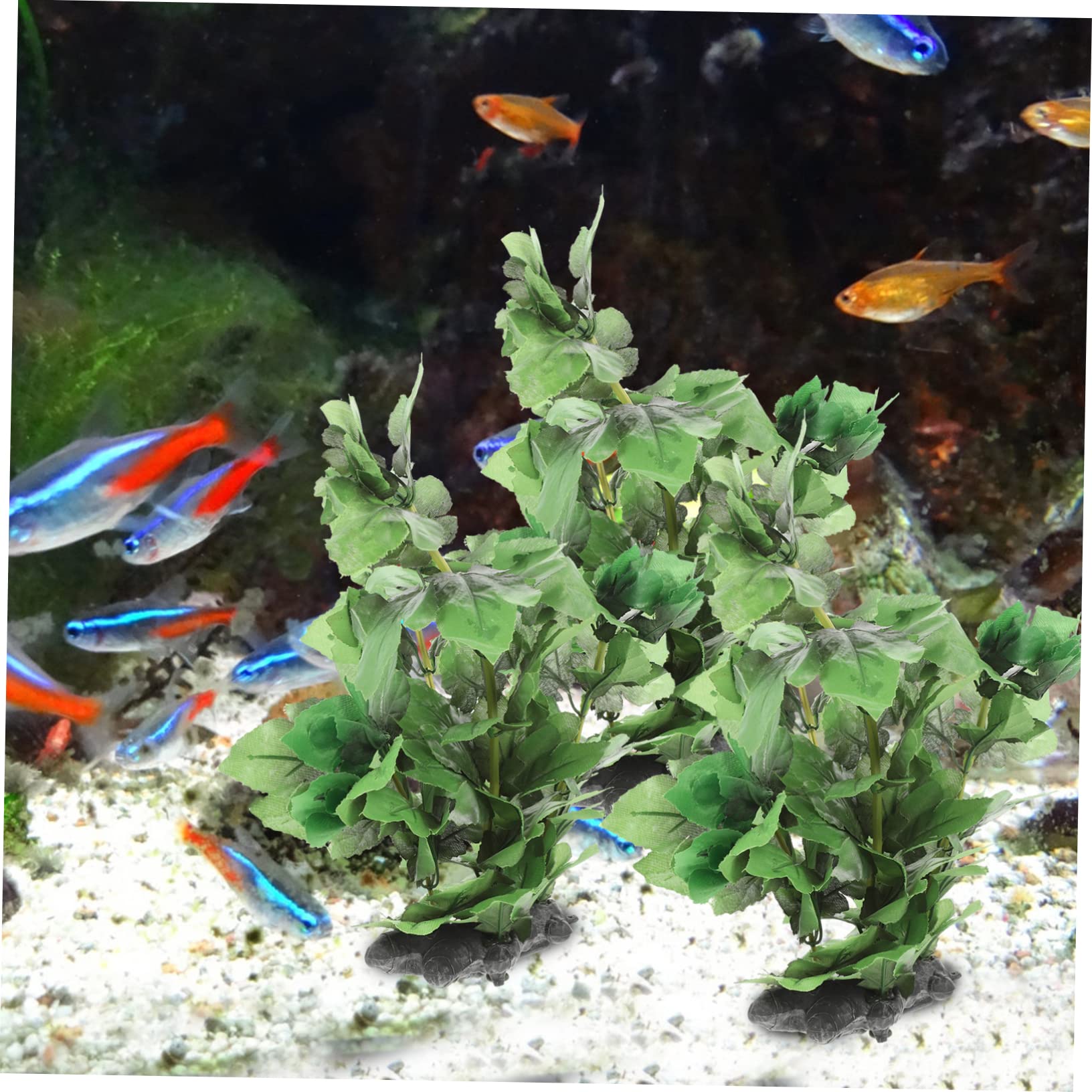 POPETPOP 5 Piezas pecera Plantas acuaticas Madera Flotante para Peces Agua Planta Artificial Original pequeña Planta de Acuario decoración Decorativa del Tanque de Peces el plastico
