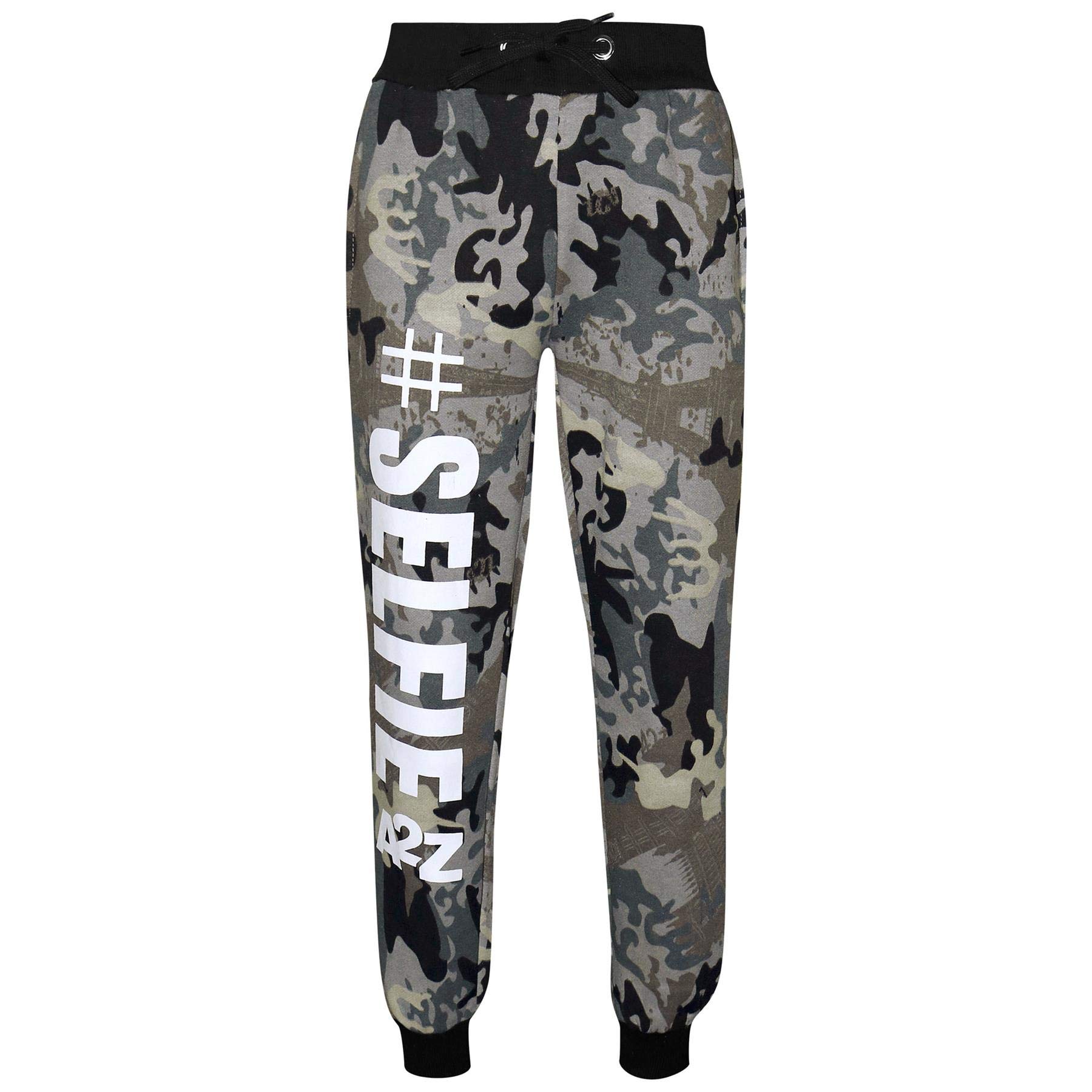 A2Z 4 Kids Enfants Filles Garçons Survêtement Designer Gris #Selfie Imprimer Toison Encapuchonné Crop Top Bottom Jogging Costume Joggers Âge 5-13 Ans