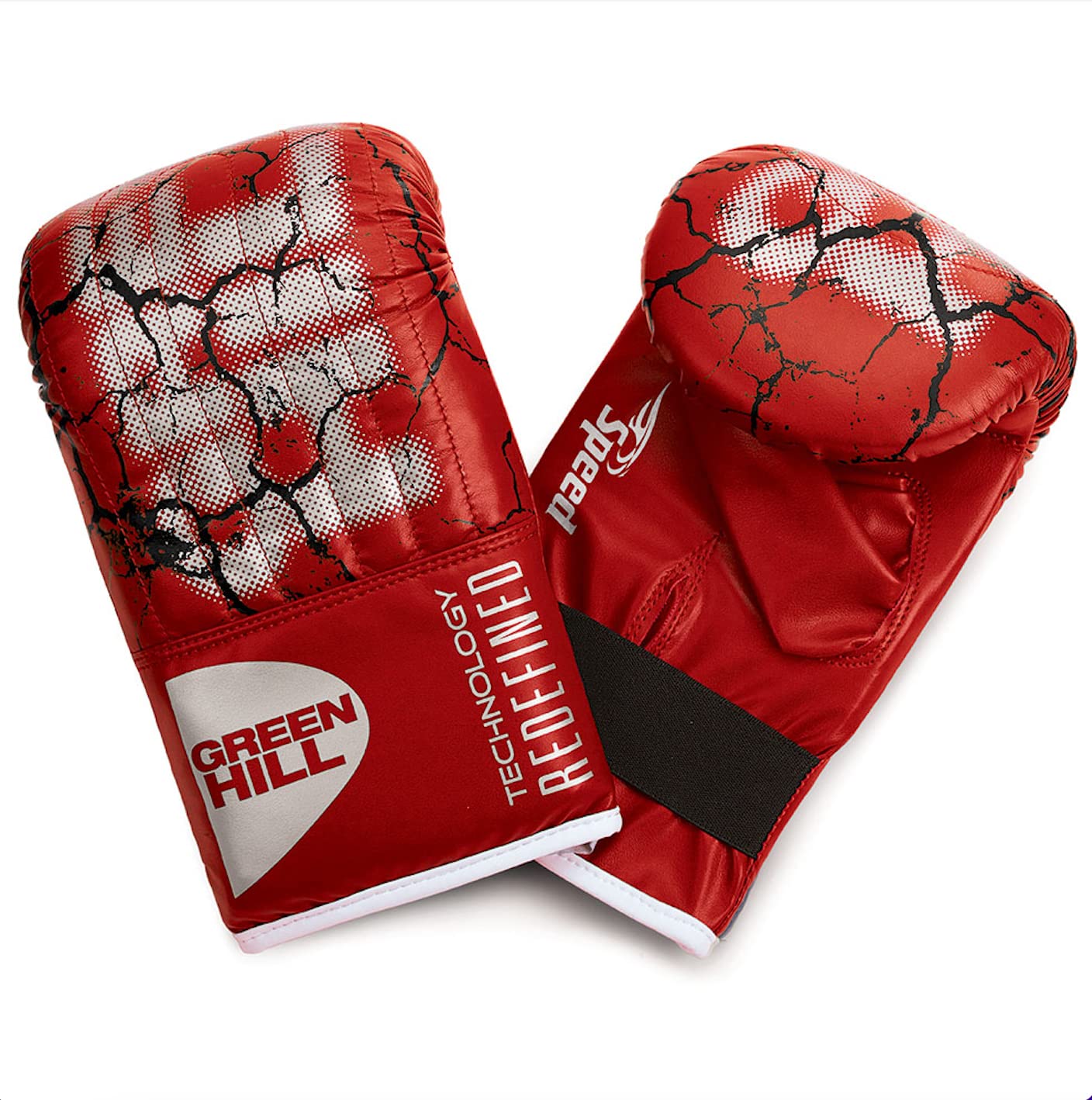 GREEN HILL Guanti da Sacco Speed Neri Blu Rossi Boxe Pugilato Bag Gloves Fit