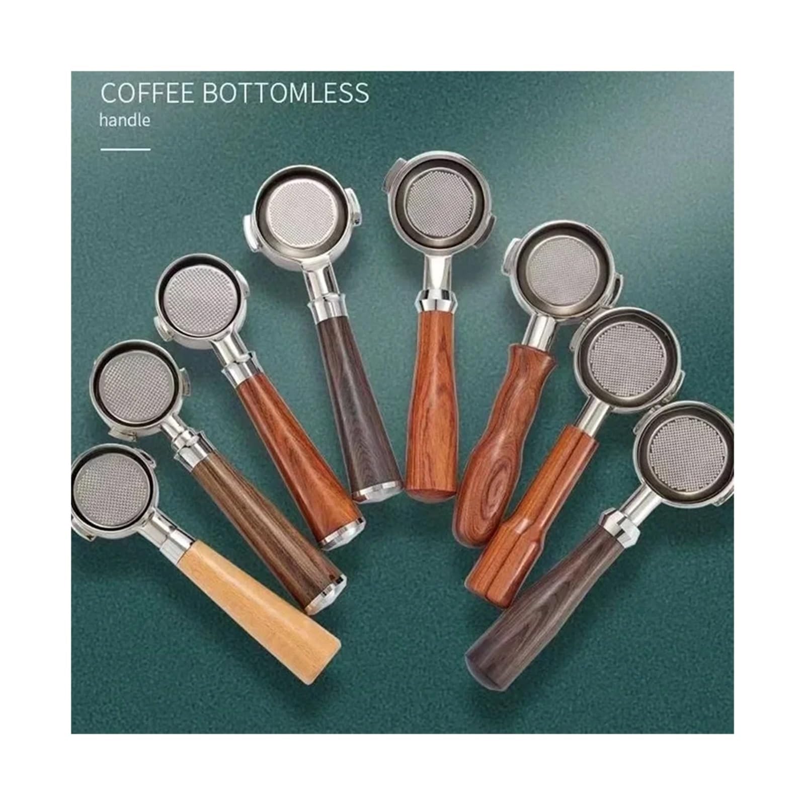 Portafiltro Sin Fondo De Acero Inoxidable De 58 Mm, Compatible Con Breville BES058NP, De Doble Caldera.(BES920 Red wood)