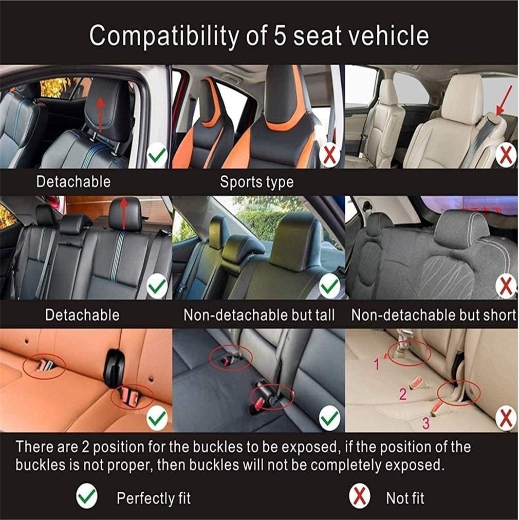 Hottest Sale SureMart Car Seat Covers for Infiniti QX56 Front Car Seat Cover Leatherette Car Seat Protector Airbag Compatible 2Pcs Black Red