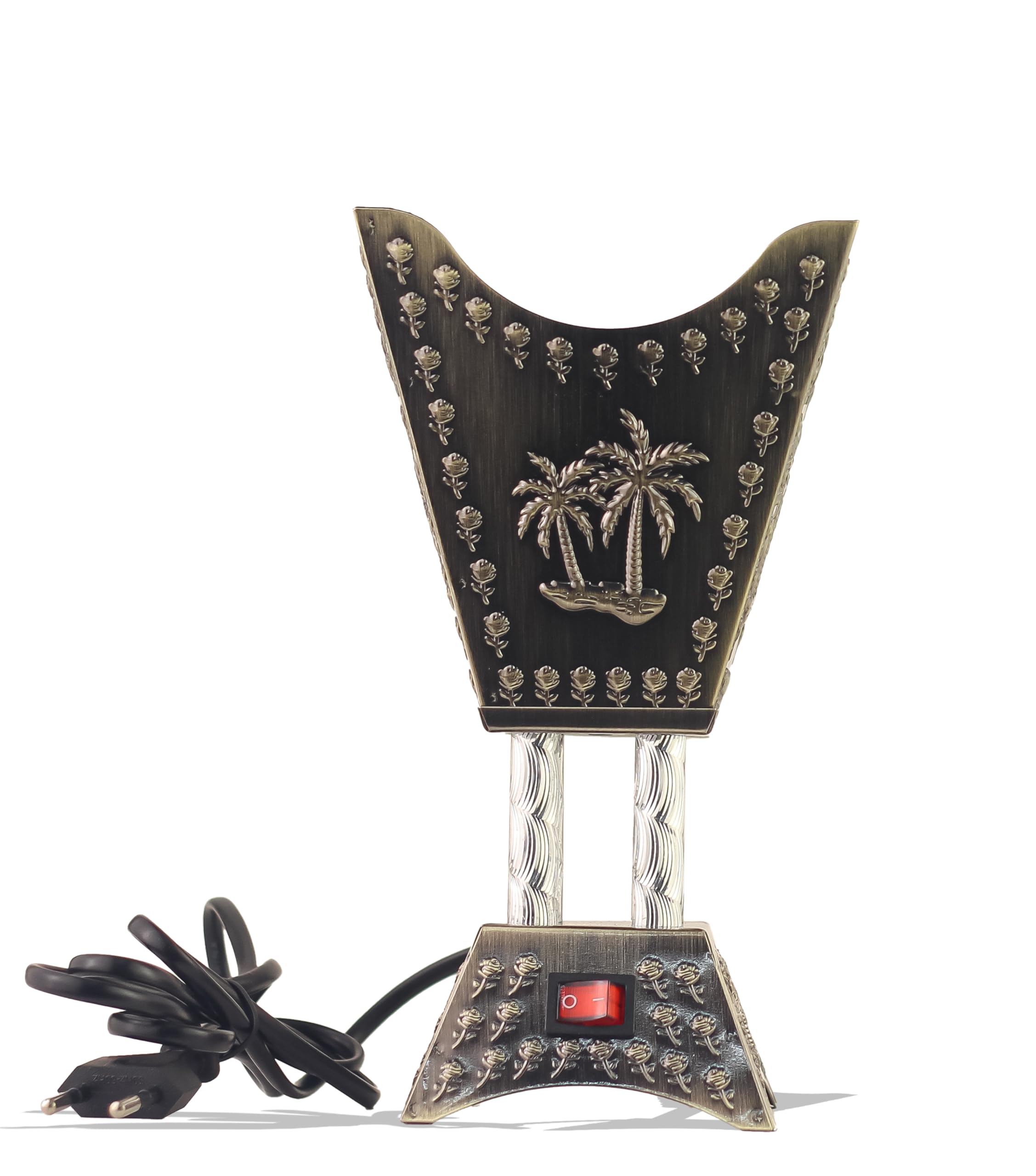 Arabian Electric Incense Burner Metal Vintage Arabic Burner - Middle Eastern Incense Holder, Electric Bakhoor Burner Suitable for Arabian Oud, Home & Hotel Decor (Style 49)