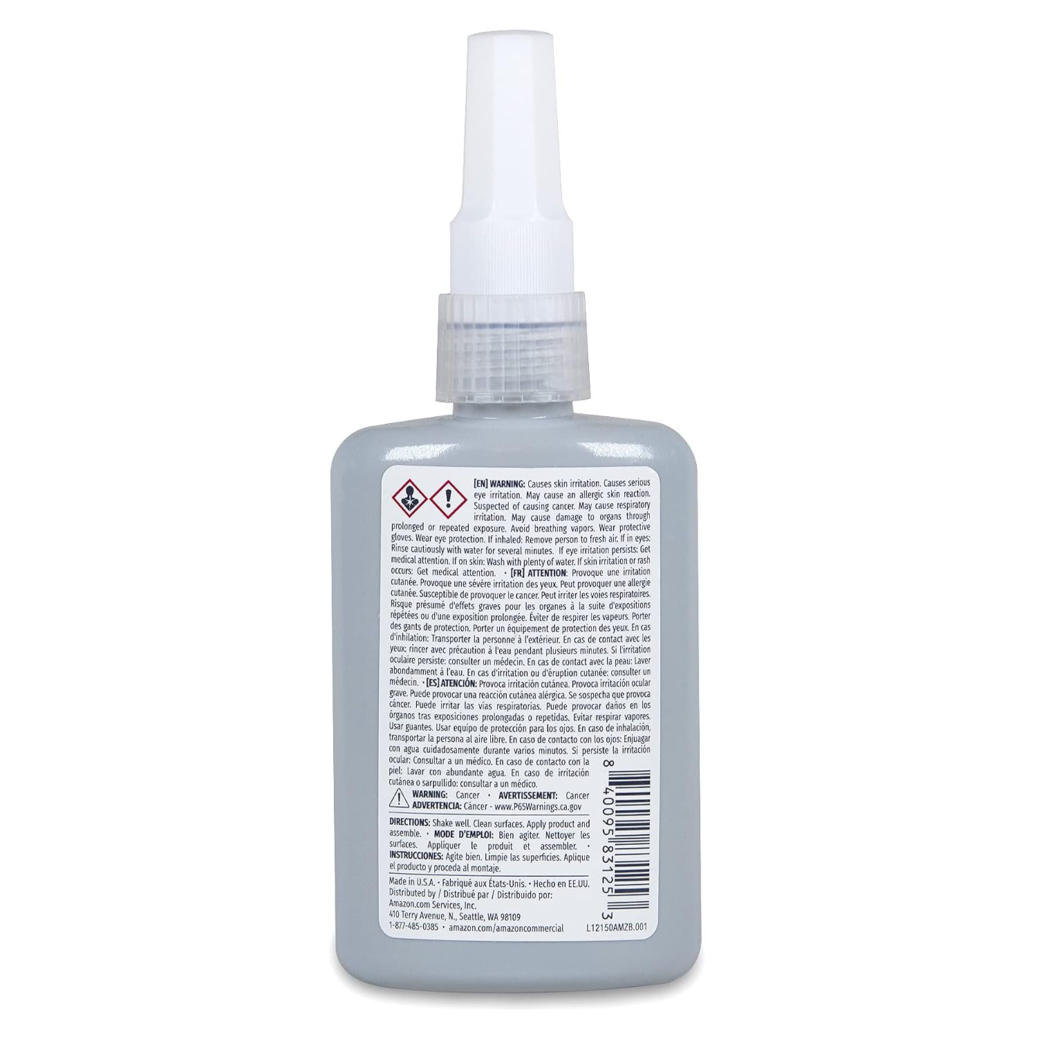 AmazonCommercial Medium Strength Removable Anaerobic Threadlocker, 50 ml, Blue