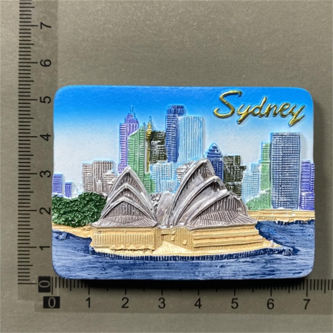 Magnete Frigorifero 3D Sydney Opera House – Souvenir Australia In Poliresina, Dimensioni 6 X 5,3 Cm