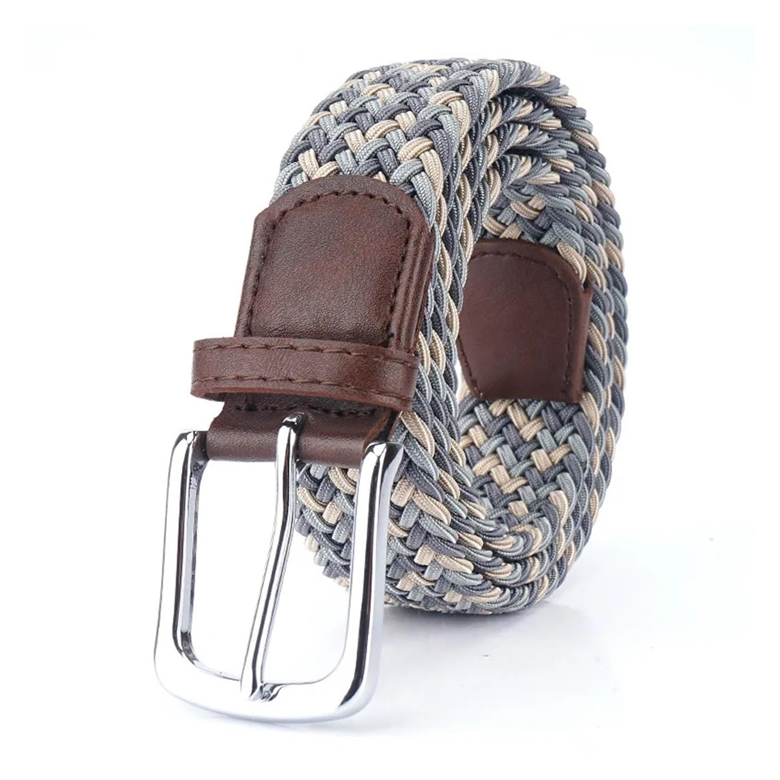 Elastischer Gürtel Herren Männer blau Taille Gürtel Canvas Stretch geflochten elastische gewebte Metall for