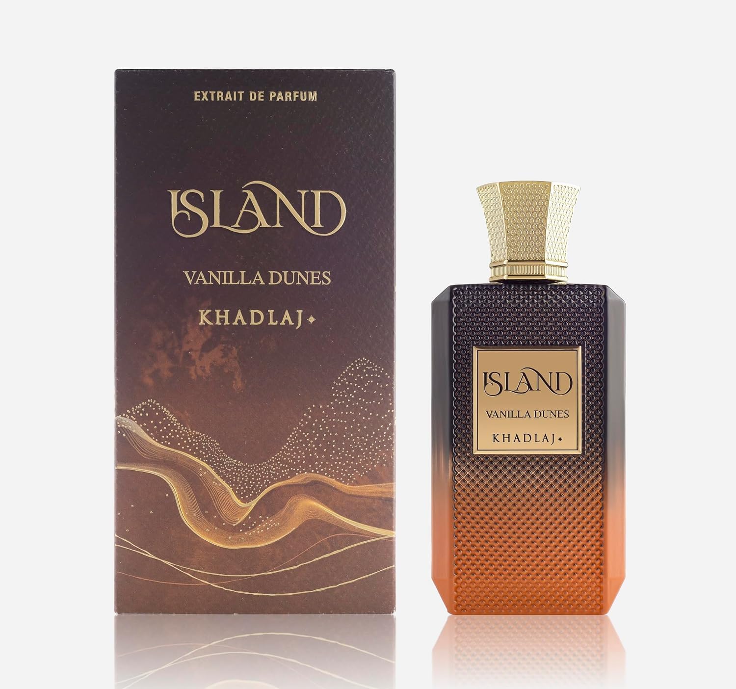 Khadlaj Island Vanilla Dunes 100ml Extrait De Parfum Spray - Warm Spicy Bourbon Vanilla Perfume (Unisex)