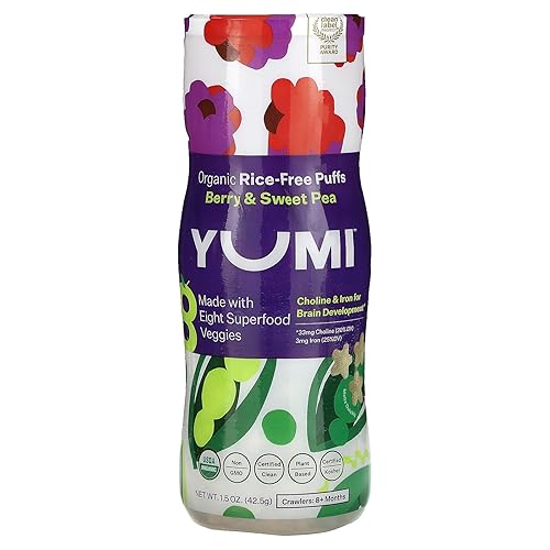 Yumi Puffs de guisantes dulces orgánicos, 1.5 onzas