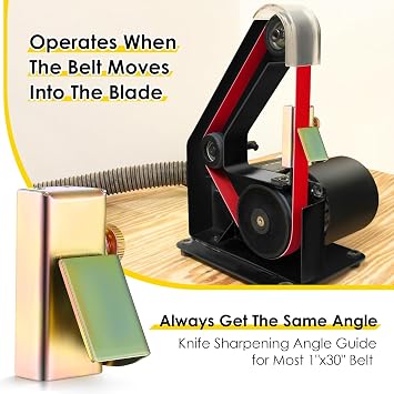 Feekoon Knife Sharpening Angle Guide for 1 x 30 Belt Sander, Adjustable Angle Guide from 10 to 45, Blade Sharpener Jig Sharp Universal Knife Angles Guides, Sharpen Exact Angles(2 Pcs,into Belt)