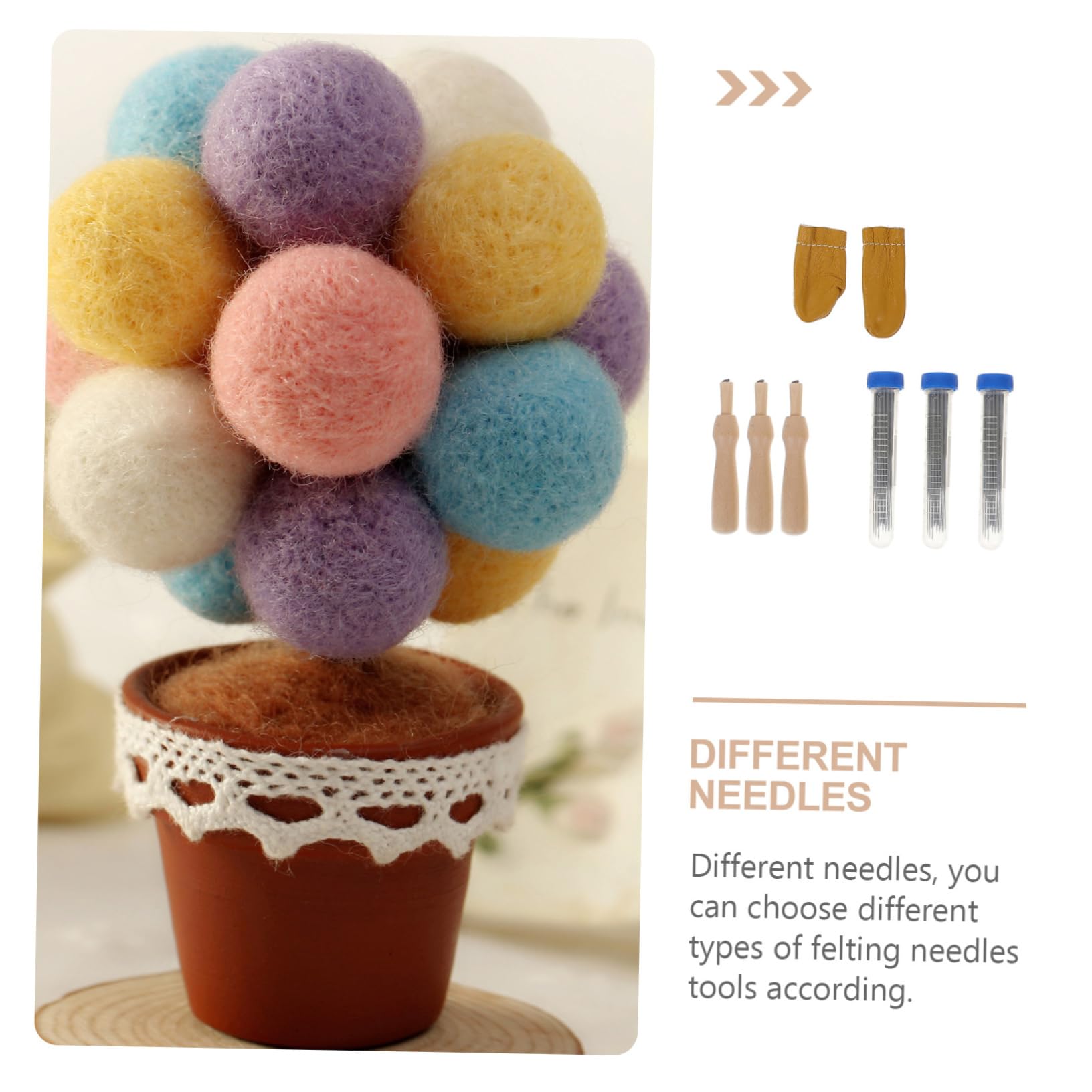 NUOBESTY 3sets Aghi Per Infeltrimento Della Lana Di Strumenti Per Fai Te Con Base Per Progetti Creativi Di Infeltrimento e Artigianato Sicuri e Resistenti