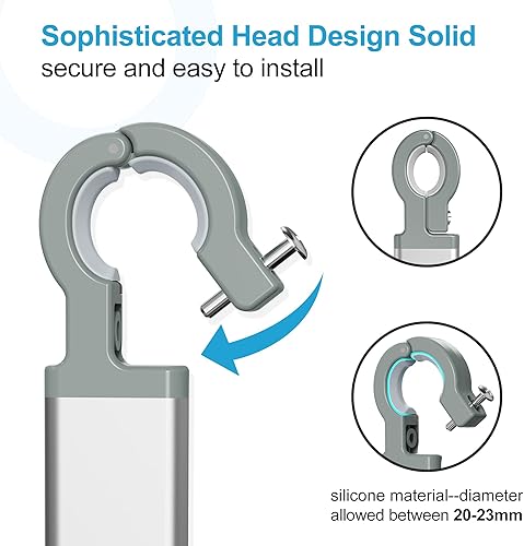 Miniatura 6 de Thideewiz Organizador de ducha colgante de 3 niveles, organizador de ducha plateado inoxidable sobre la cabeza con soporte de jabón integrado,