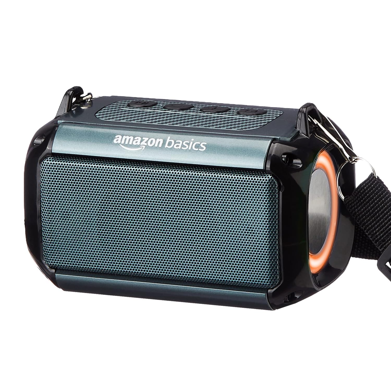 amazon basics Bluetooth 9W Speaker, with TWS Function, Powerful Bass, BT 5.3, MicroSD Card Slot, RGB Lights, AUX Input, USB Support, and in-Built Noise Cancelling Mic (Grey)