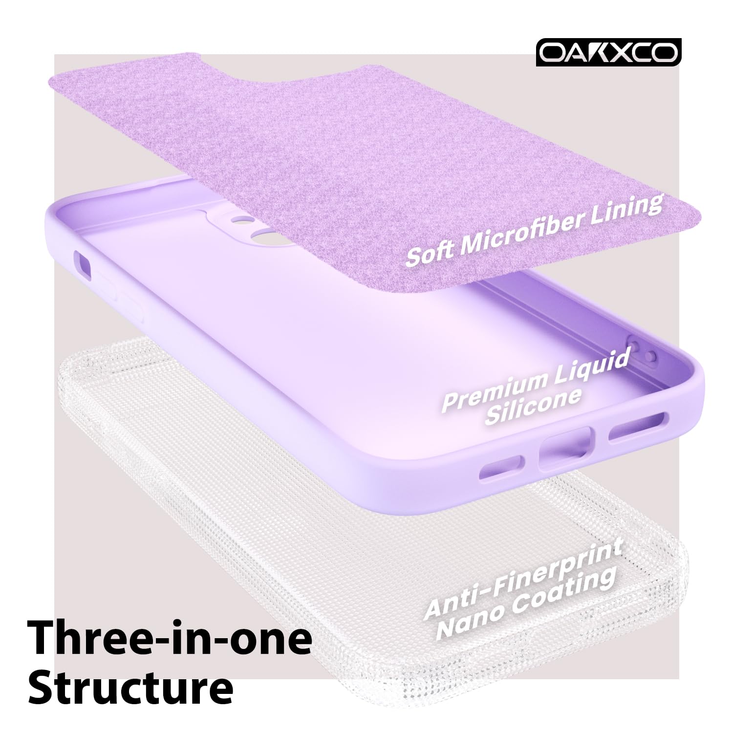 oakxco for iPhone 16 Pro Max Case Liquid Silicone, Soft Rubber Gel Elegant Aesthetic Basic Simple Cover, Cute Thin Slim TPU Matte Solid Color Plain Smooth Case for Women Girl, Light Pink — view 1469