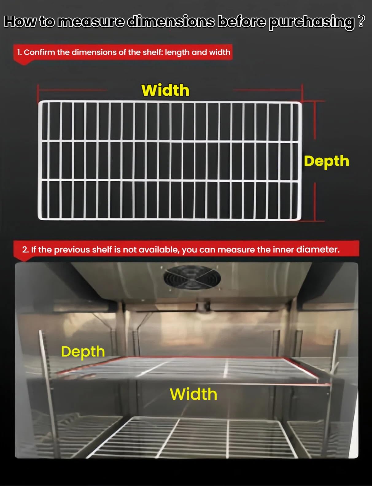 Kühlschrank-Gitterregal aus Karbonstahl