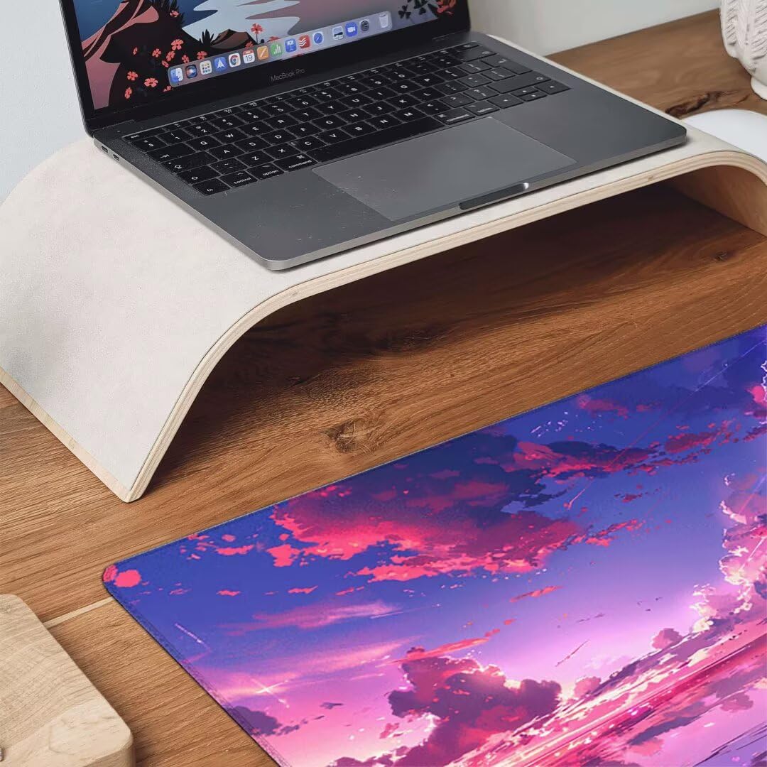 Podkładka pod mysz, podparcie nadgarstka, podkładka pod mysz z antypoślizgową gumową podstawą, ergonomiczna podkładka pod mysz do komputera, laptopa, domowego biura, kompatybilna z myszami laserowymi