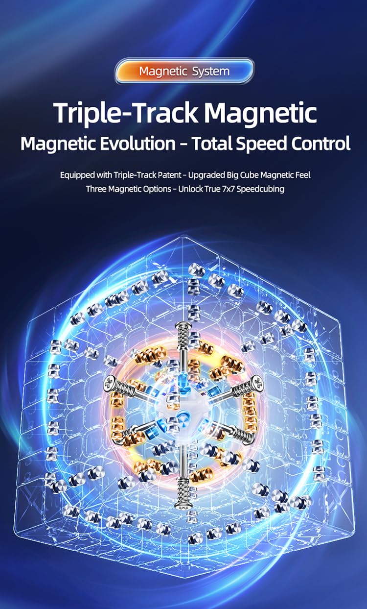 MoYu AoFu V5 Triple Track Magnetic 7x7 Speed kostka Rubika AoFu WRM V5 7x7 Triple-Track 232 magnesy Magic Stickerless Puzzle Cube