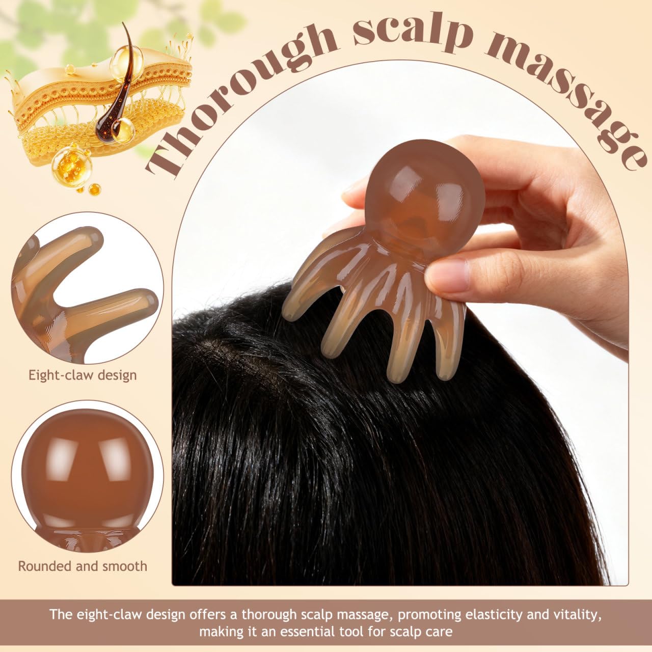 Amazon.com : NIYANGLE Jade Octopus Comb Scalp Massager Gua Sha