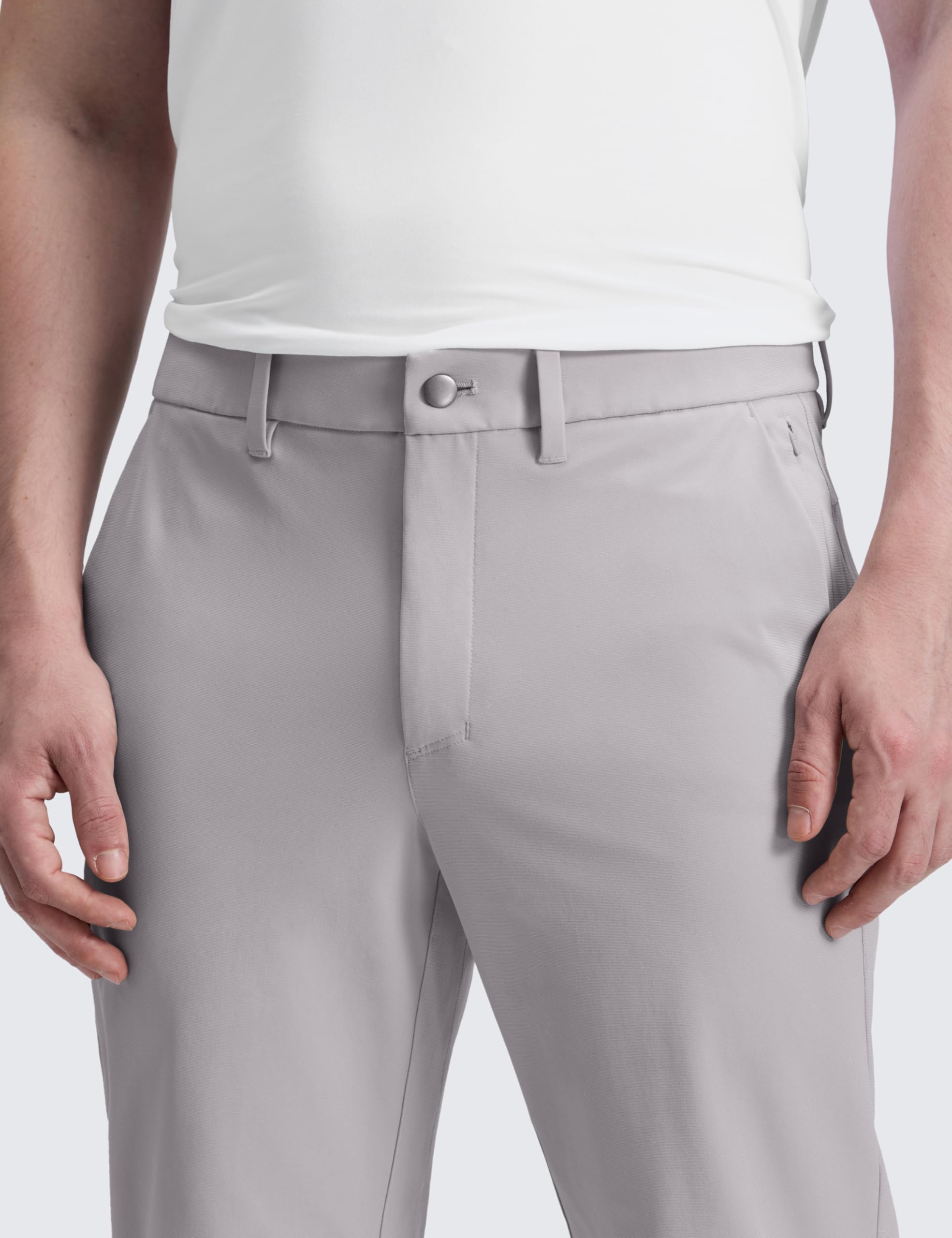 CRZ YOGA Pantaloni da Golf da Uomo Comodi Leggeri Asciugatura Rapida Traspiranti Elasticizzati con Tasche - 76cm Gabbiano 44