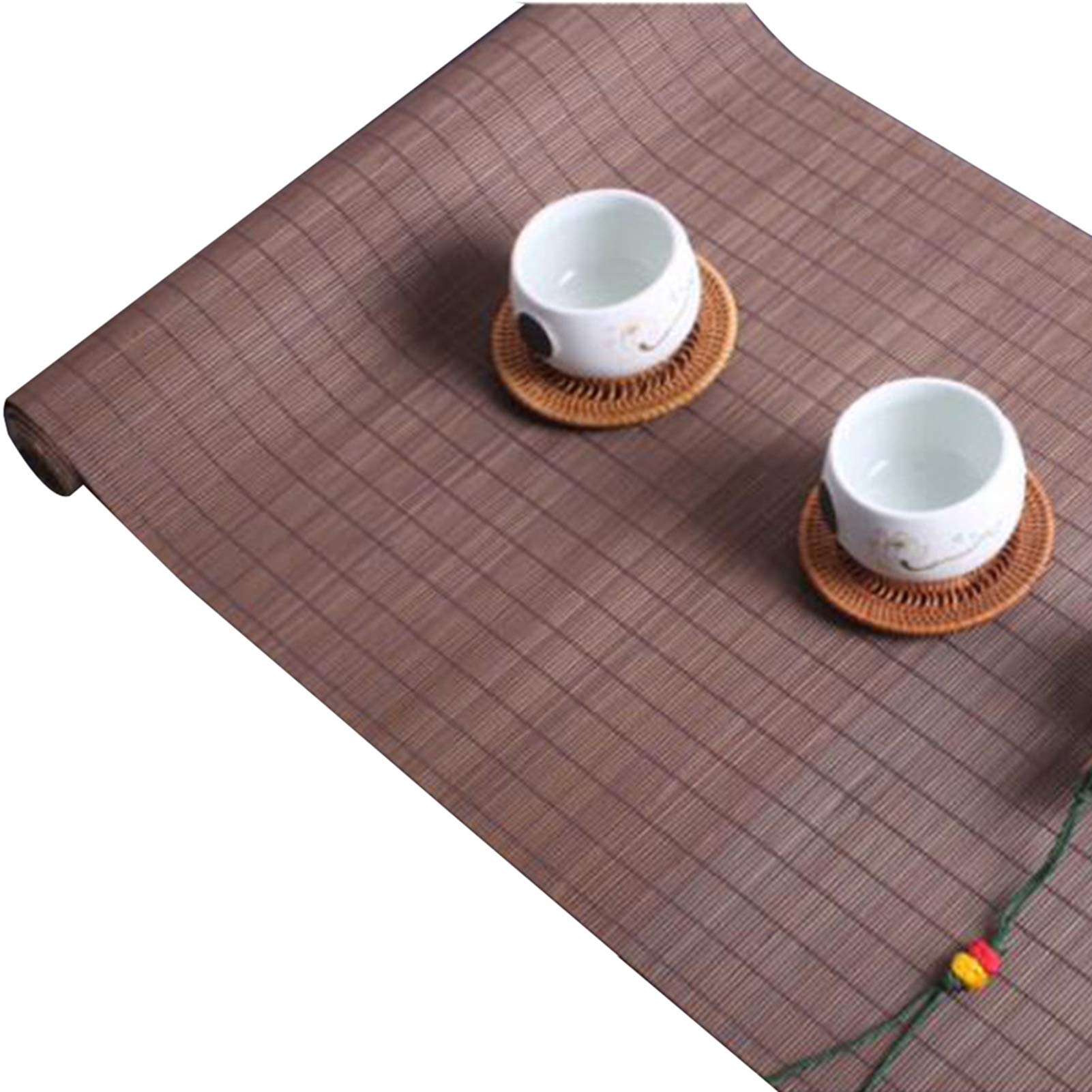 MMQGQ Natrlicher Bambus Tischlufer, Einfaches Wrmeisolierendes Tischset  Zum Essen Kaffeetablett, Rollbar/Abwischbar, Braun(Size:40150cm) :  Amazon.de: Kche, Haushalt & Wohnen