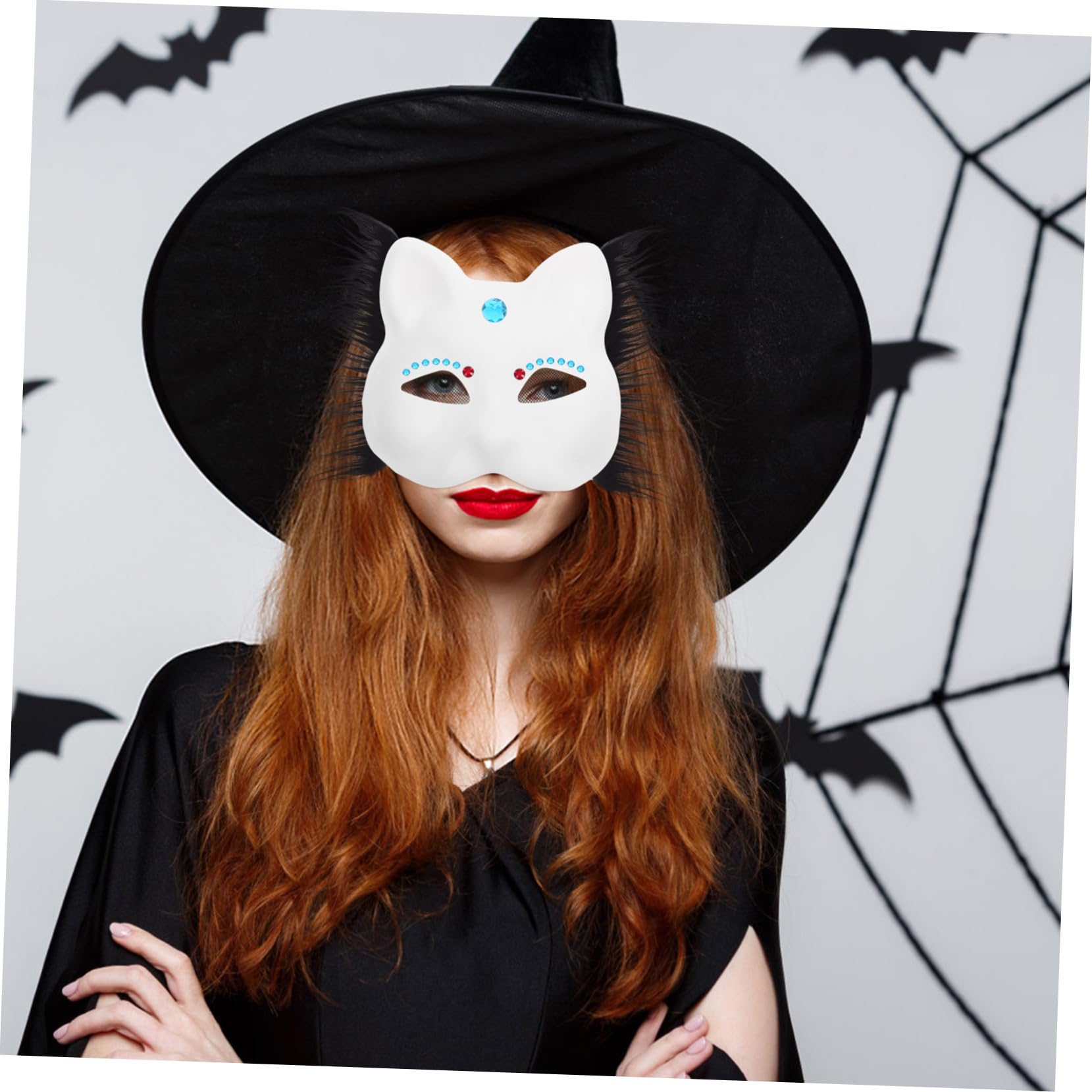 ULTECHNOVO Katzenmasken Bausatz Bemalbare Papiermaske Leere Katzengesichts-maske Zum Dekorieren Für Basteln Party Cosplay Gesichtsbasis Accessoire Diy Hobby