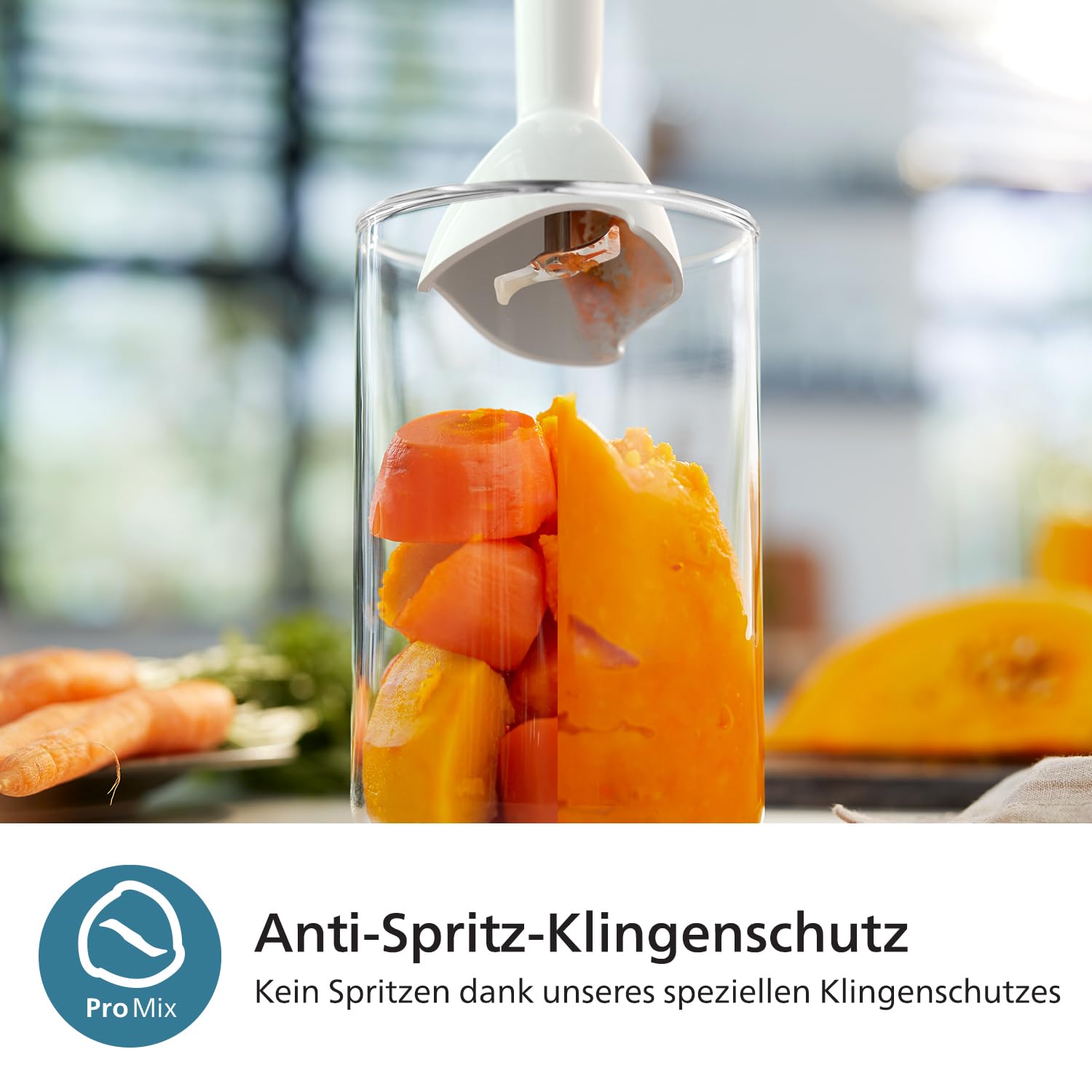 Philips 5000-Serie Stabmixer inkl. Schneebesen, Spiralizer, XL-Zerkleinerer - 1200 W Leistung. ProMix-Technologie. LED-Geschwindigkeitsanzeiger. Stufenlose Geschwindigkeitseinstellung (HR2684/00)