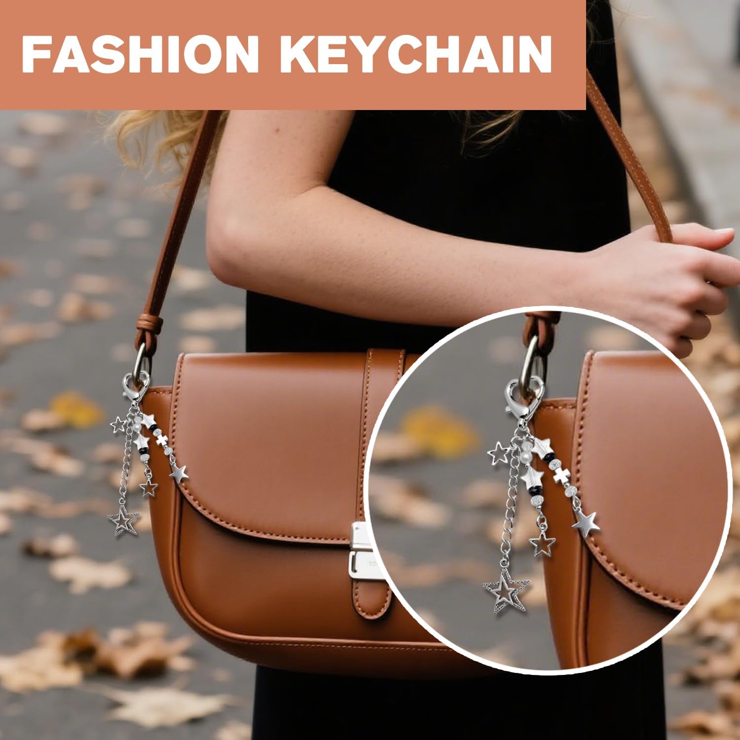 Cute Purse Charms for Handbags Heart Butterfly Strawberry Key Chain for Bags Accessories for Women Y2K Keychain Accessories - Image 3