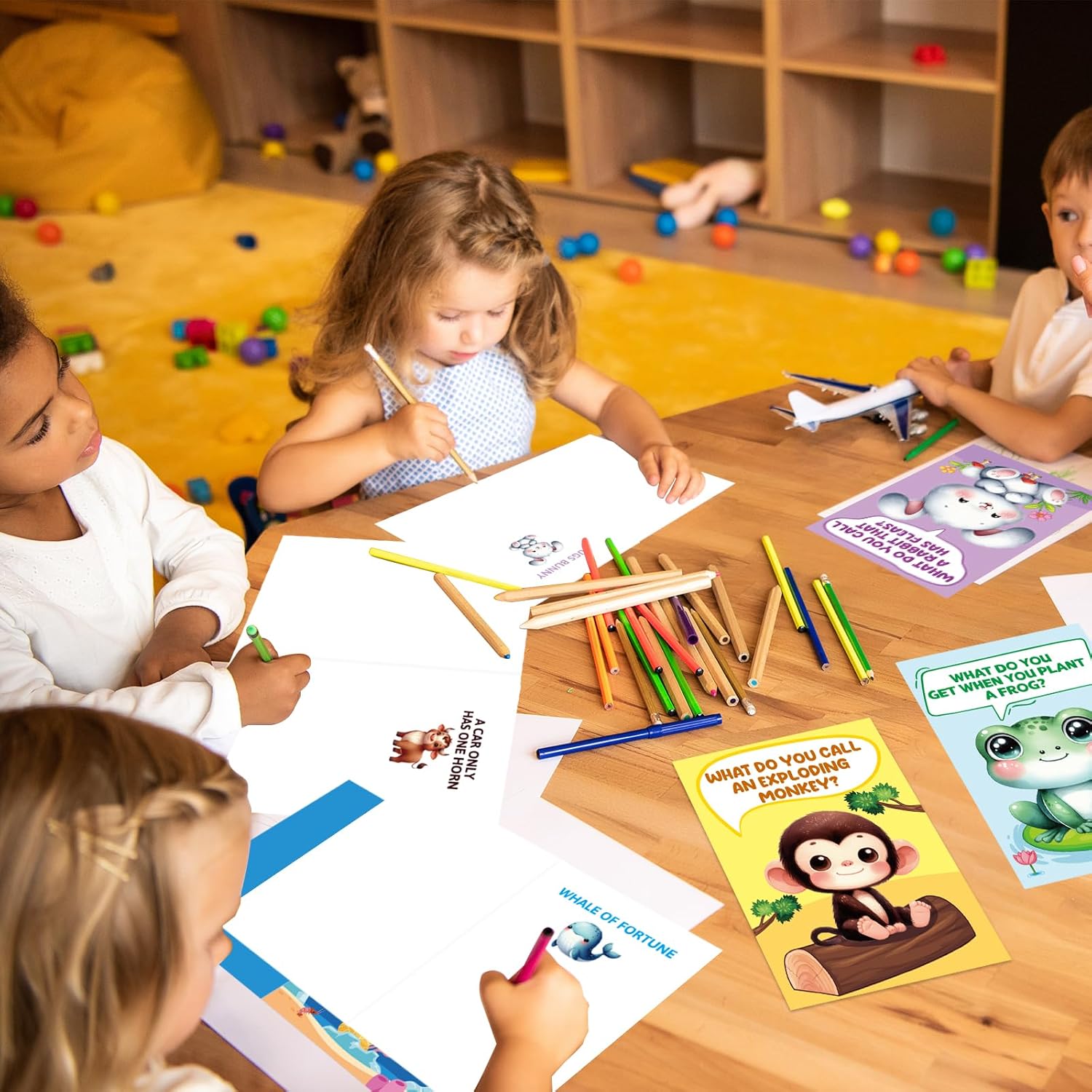 Treasure Cove Funny Animal Joke Cards Fun Animals Notecards Set Kids Thinking of You Cards Blank with Envelopes Students Teachers Summer Camp Lunchbox Notes Classroom Activities Party Supplies 24 Pcs - Image 5