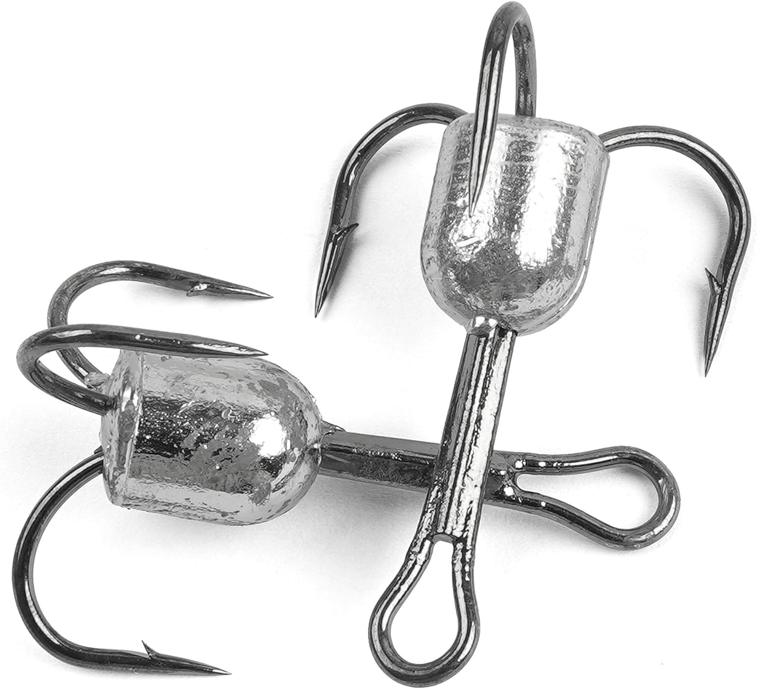 Snagging Hooks Heavy Duty Snagging Weighted Treble Hooks, 8pcs Large Treble Hooks Bunker Snag Hook for Bottom Fishing Trout Salmon 5/0 6/0 8/0 10/0