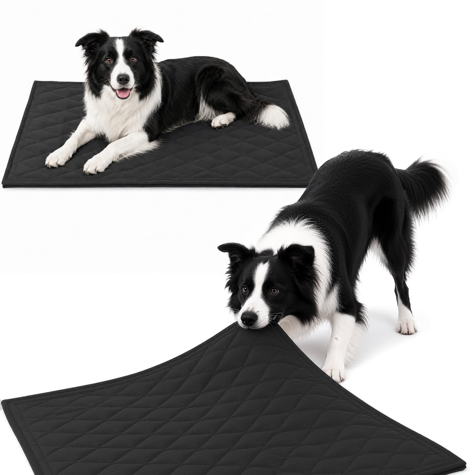 HOMBYS 1300GSM Heavy-Duty Chew Proof Dog Crate Mat for Large Dogs, 35"x22"
