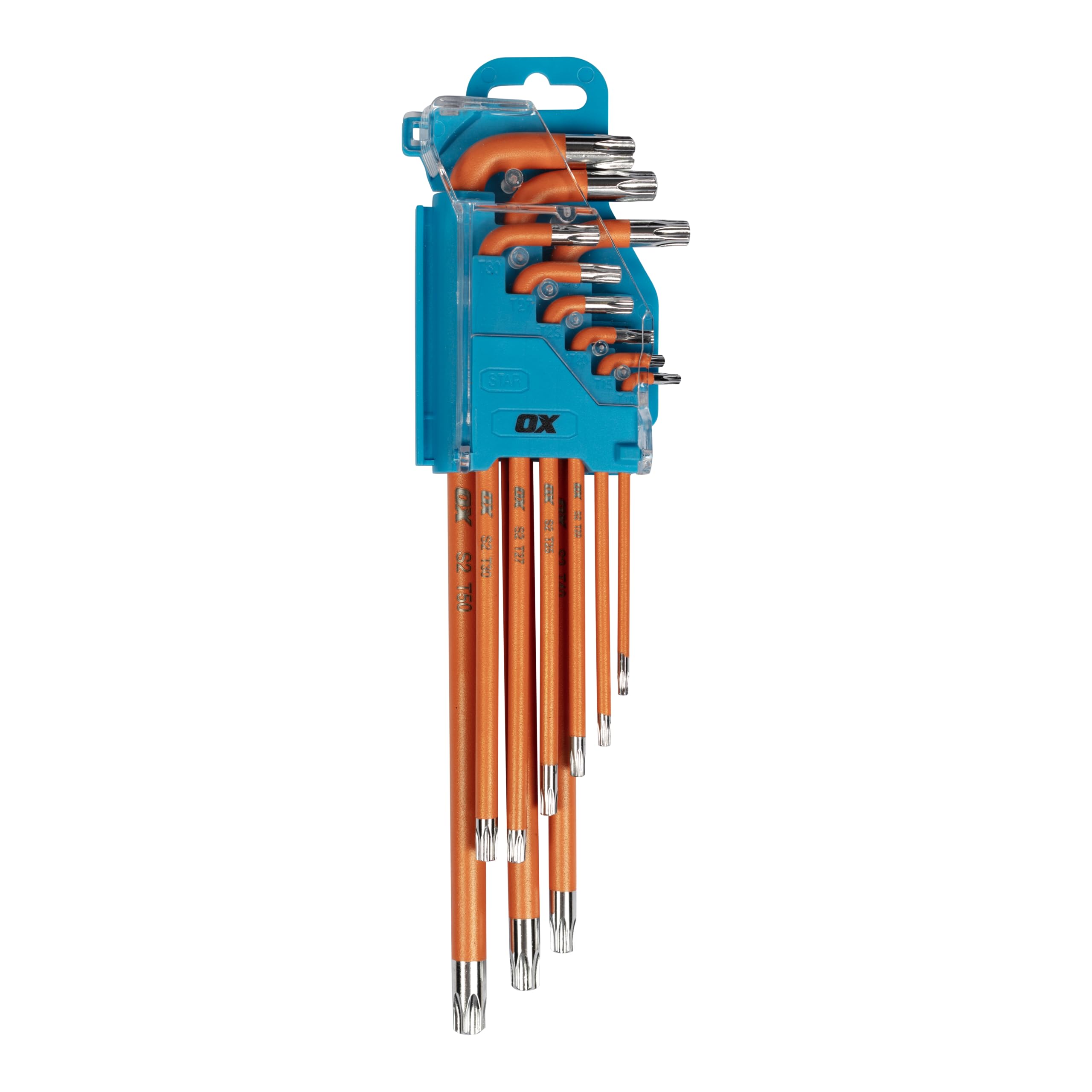 OX Pro Tamperproof Torx Key Long 9pc Set, Orange
