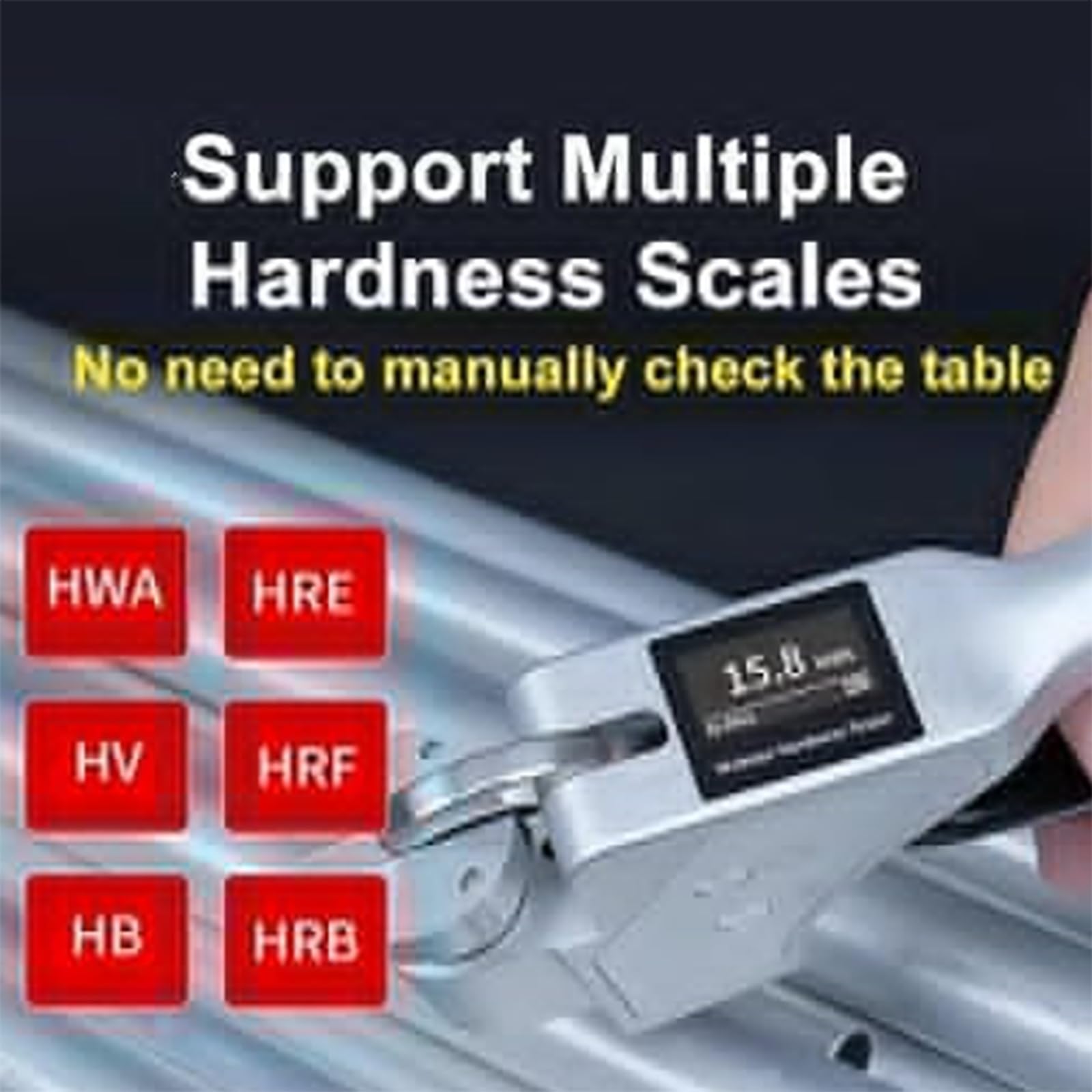 Tragbarer digitaler Härteprüfer, Metall-Webster-Tester für Werkstücke, Geschäft, Labor