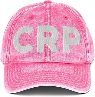 CRP Airport Hat (Embroidered Vintage Cotton Twill Cap) Flying to Corpus Christi Airport