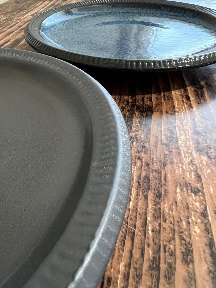 Amazon | 渕十草 4枚 大皿 和洋食器 美濃焼 磁器 メイン皿