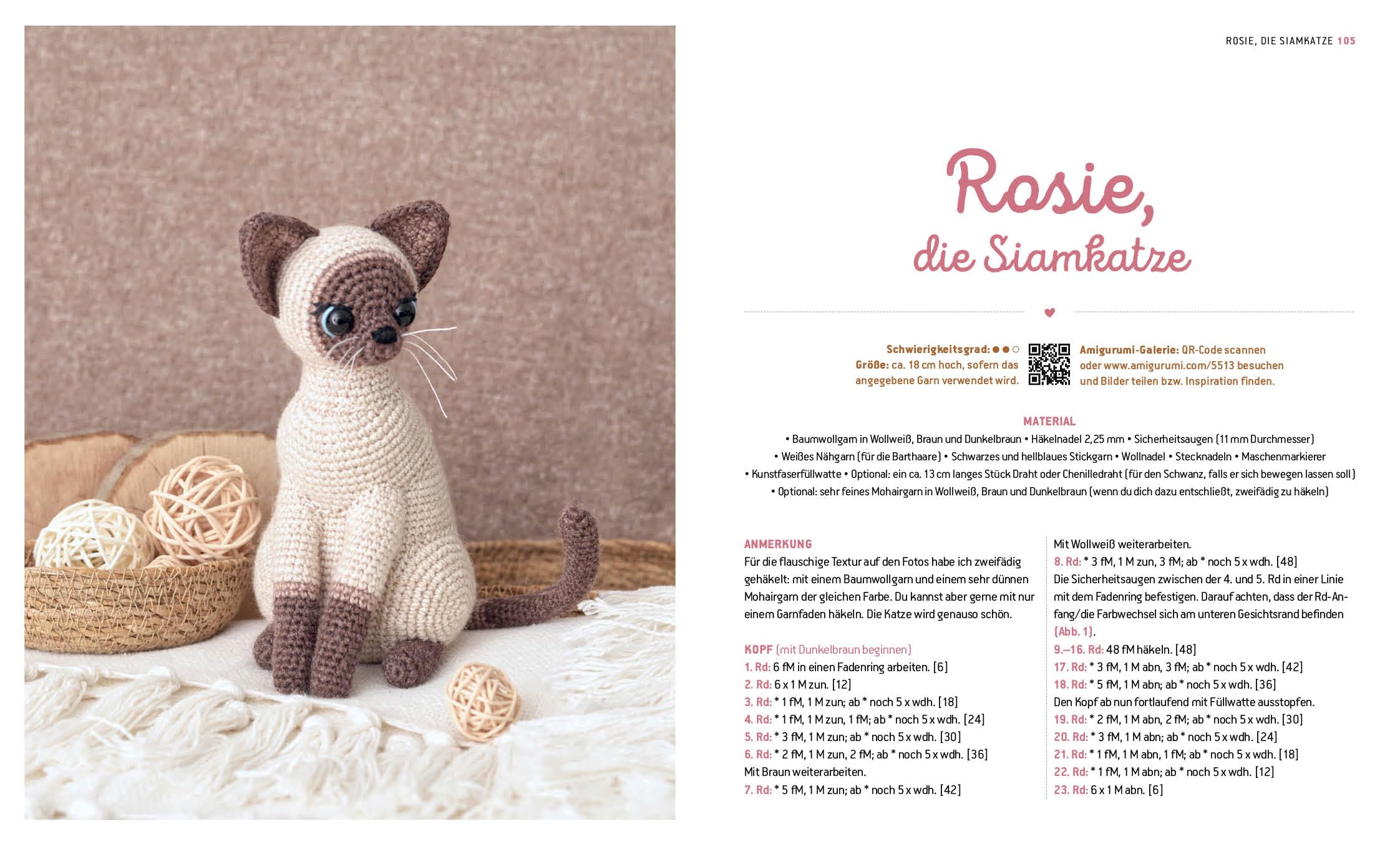 Süße Pfötchen - Hunde und Katzen als Amigurumis häkeln: 15 zuckersüße Projekte für Hundefreund*innen und Katzenliebhaber*innen - mit Video-Tutorials zu allen Häkelgrundlagen