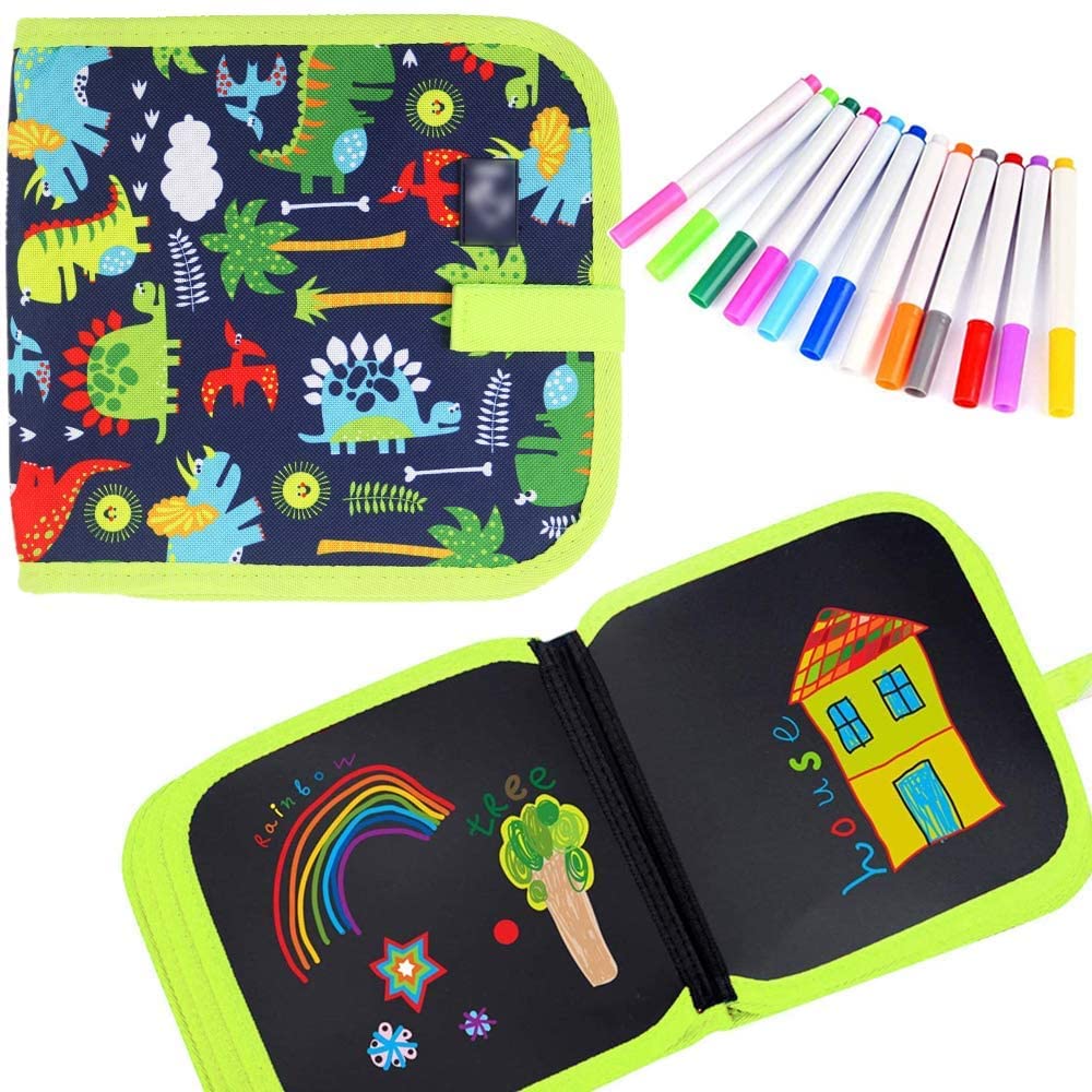 MY BABY LOVE A PERFECT CARE Erasable Doodle Book for Kids-Toddlers Activity Toys Reusable Drawing Pads with 12 Watercolor Pens, Preschool Writing Painting Set for Boys and Girls (Dino) (B0BGSQQFRZ) Amazon Price History, Amazon Price Tracker