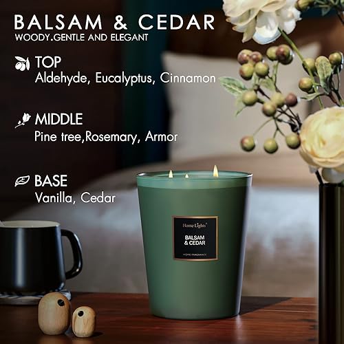 Miniatura 87 de HomeLights Velas perfumadas Vela en tarro grande, 33.3 onzas Velas de aromaterapia de soja natural, hasta 70 horas de tiempo de combustión con 3