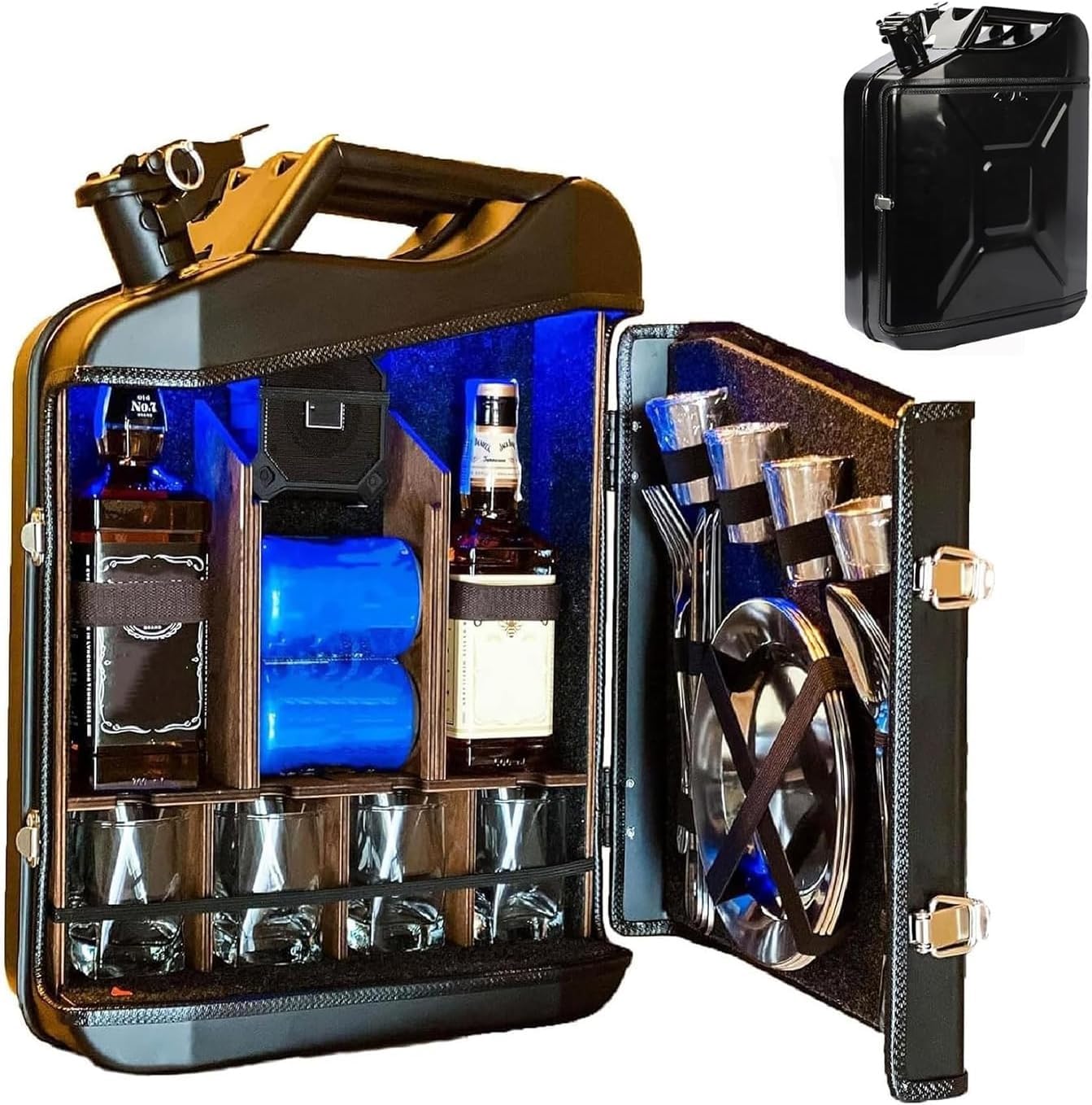 Mini bar de whisky portatil caja almacenamiento mini latas de regalo 36x17x47