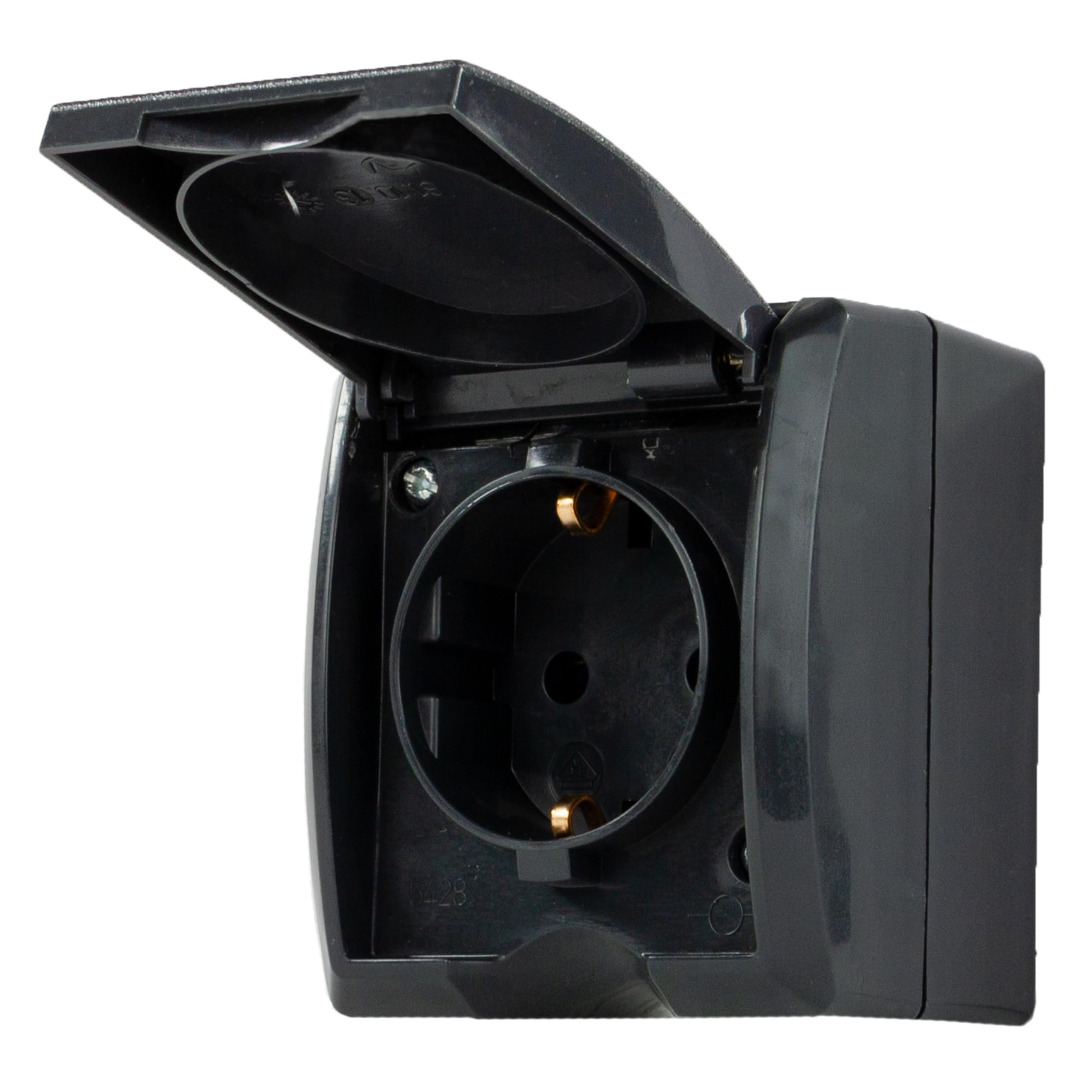 REV 0007031900 AquaForm - Toma de corriente (IP44 unipolo, empotrable, antracita