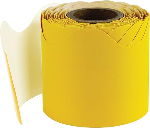 Miniatura 7 de Carson Dellosa - Bordes de tablón de anuncios amarillo festoneado de 36 pies, bordes de aula para tablón de anuncios, pizarra blanca, tablero de