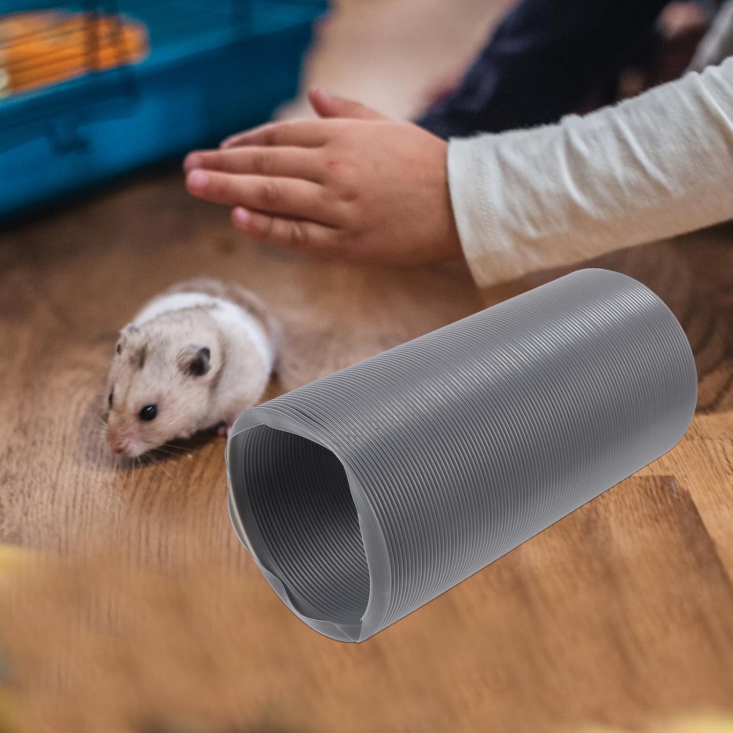 Hamster Tunnel Cage Accessories Foldable Plastic Play Tube for Small Animals Guinea Pigs Gerbils Hideout Exercise Habitat