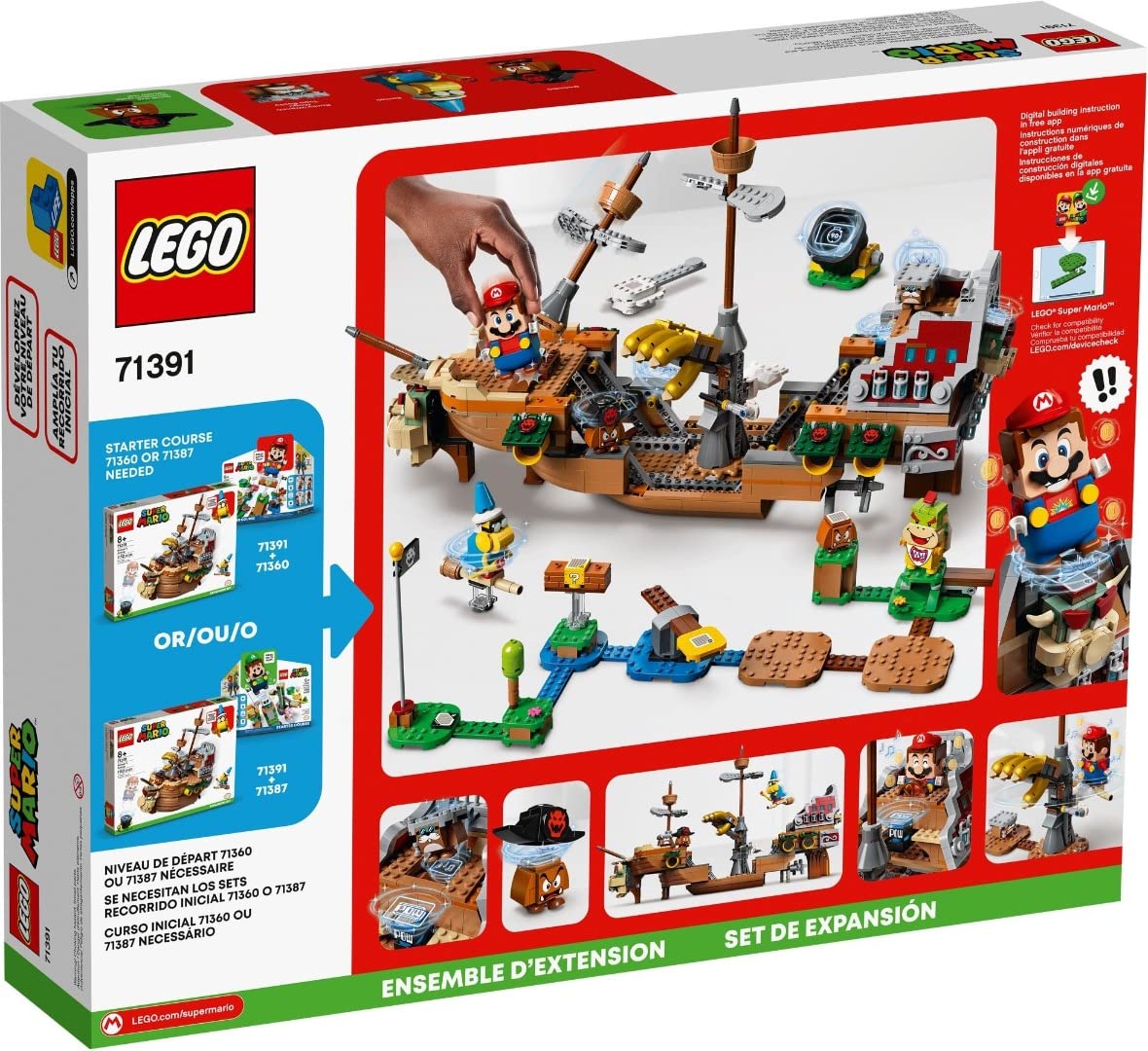 Amazon.com: Lego 71391 Super Mario Bowser's Airship Expansion Set