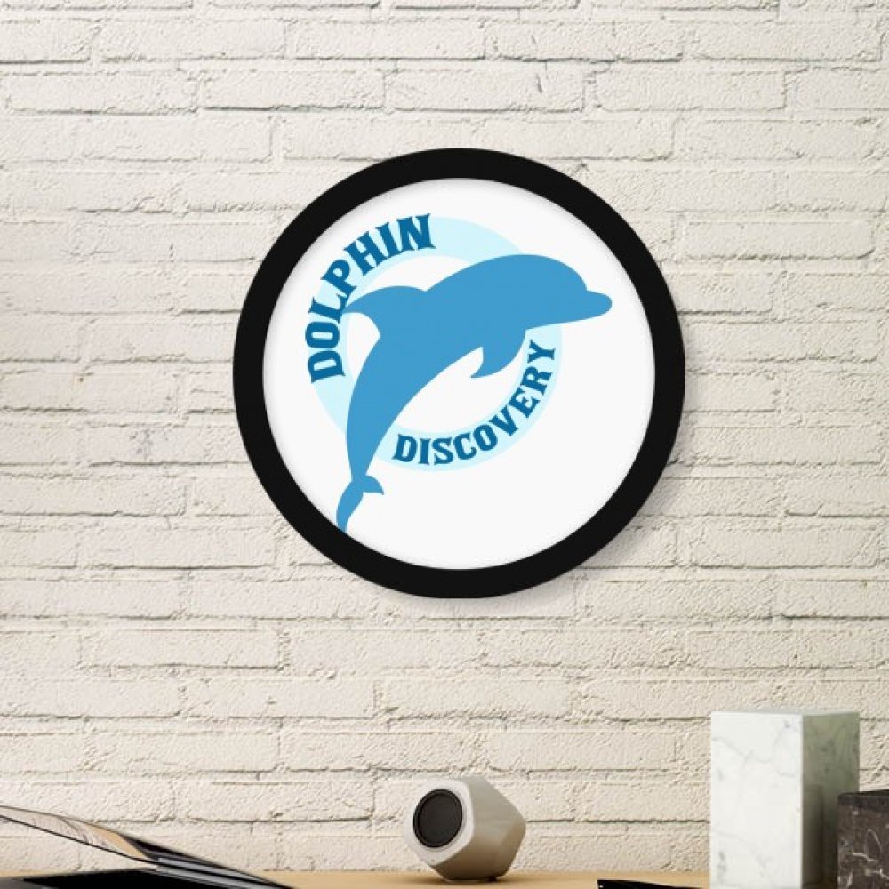 Cadeaux stickers muraux dauphin rond cadre noir large