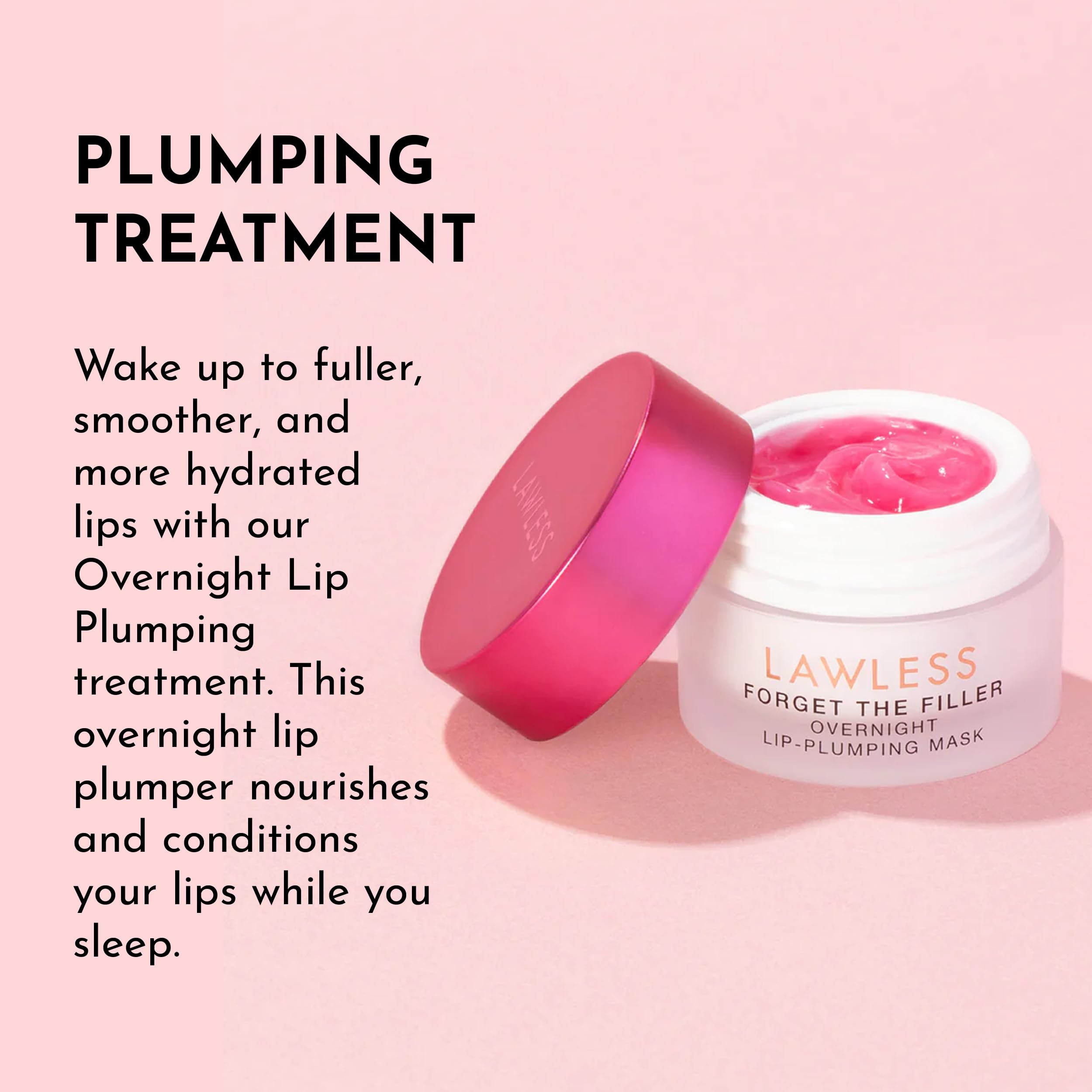 Lawless Women's Forget The Filler Overnight Lip Plumping, Juicy Watermelon, Pink, 7.9 g (1er Pack)